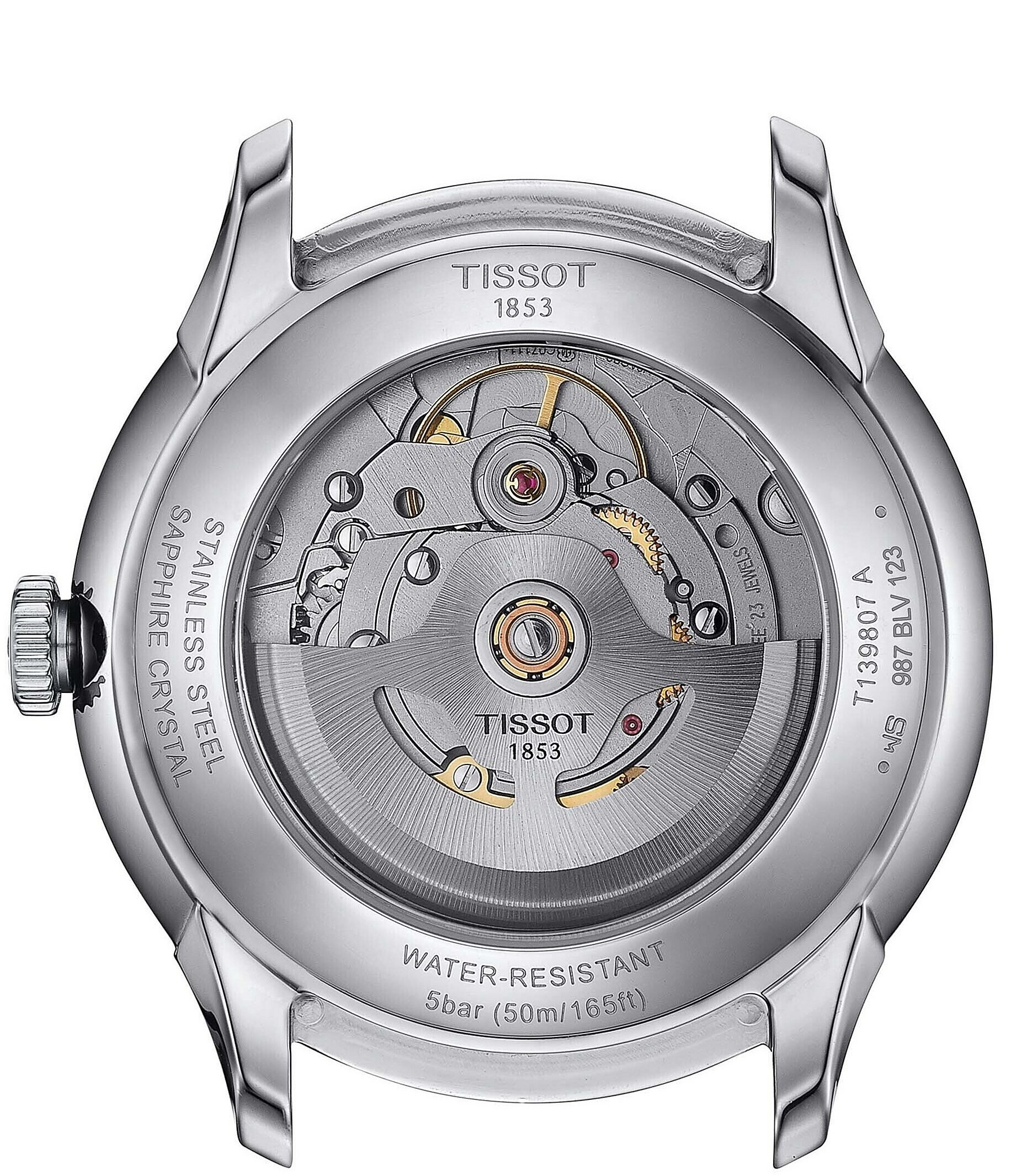 Tissot Unisex Silver Chemin Des Tourelles Powermatic 80 Automatic Stainless Steel Bracelet Watch