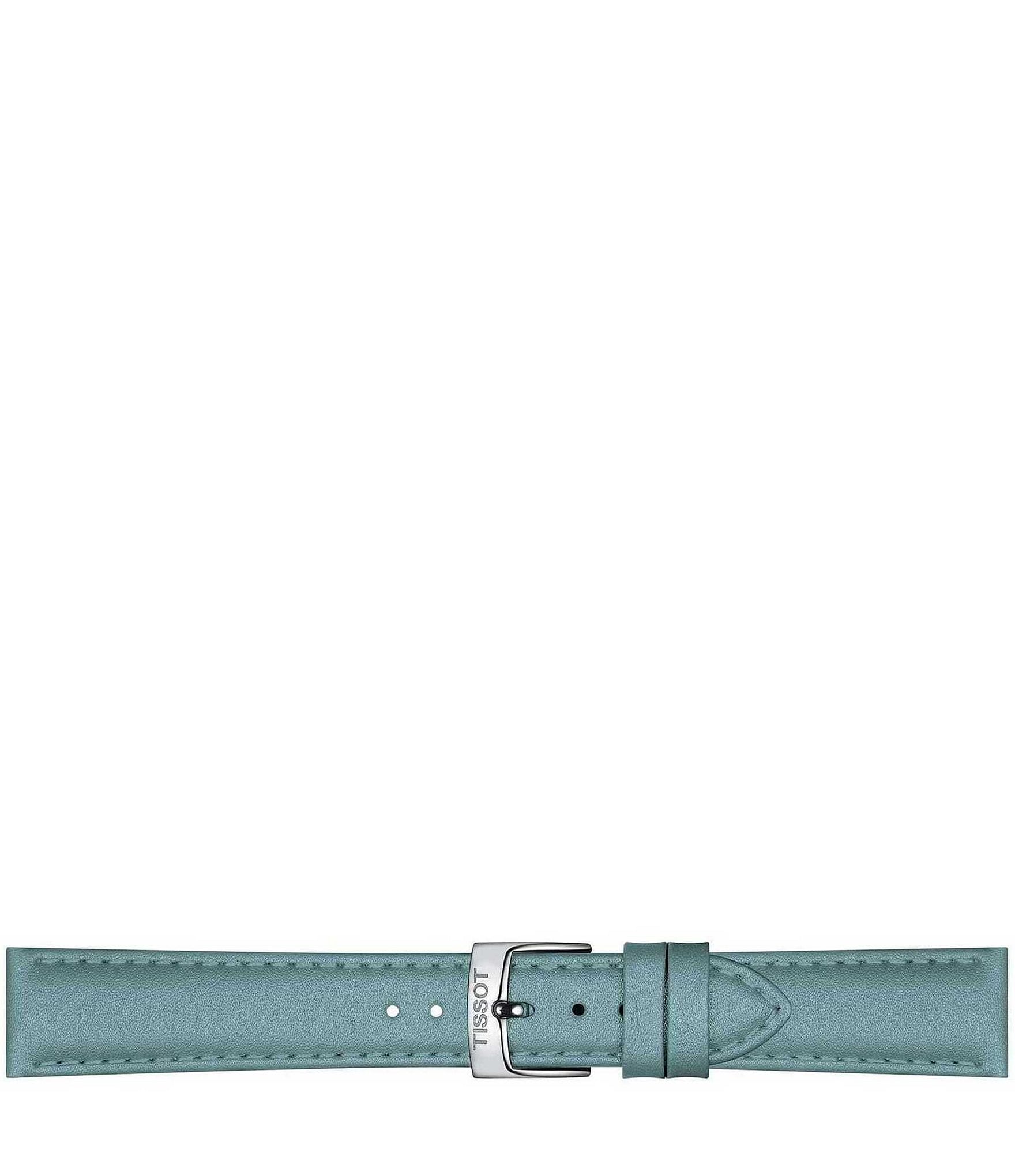 Tissot Women's Carson Premium Lady Moonphase Quartz Analog Light Blue Leather Strap Watch