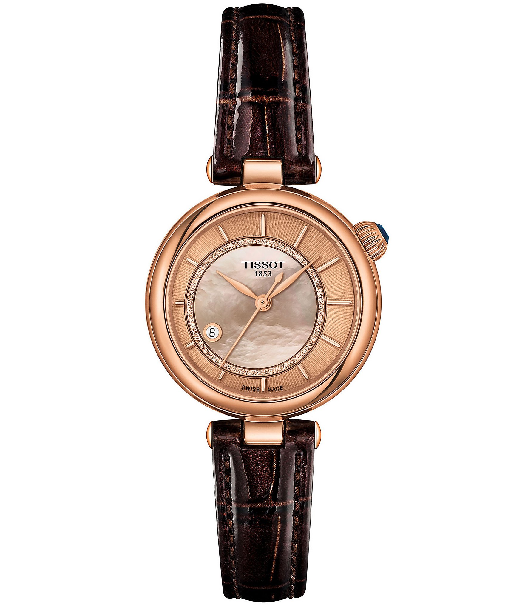 Tissot Women's Desir Automatic Brown Leather Strap Watch