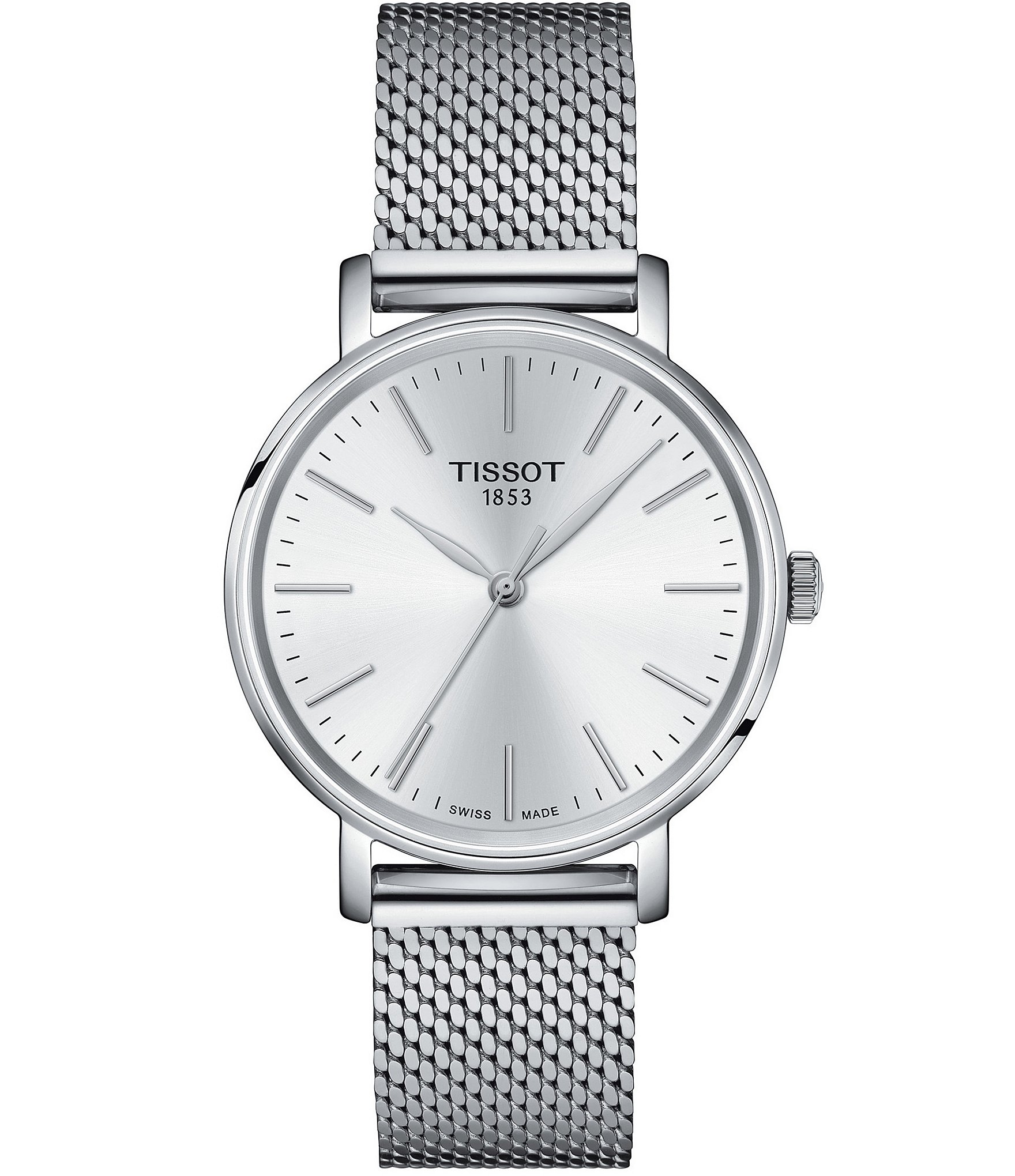 Tissot Women s Everytime Quartz Analog Mesh Stainless Steel