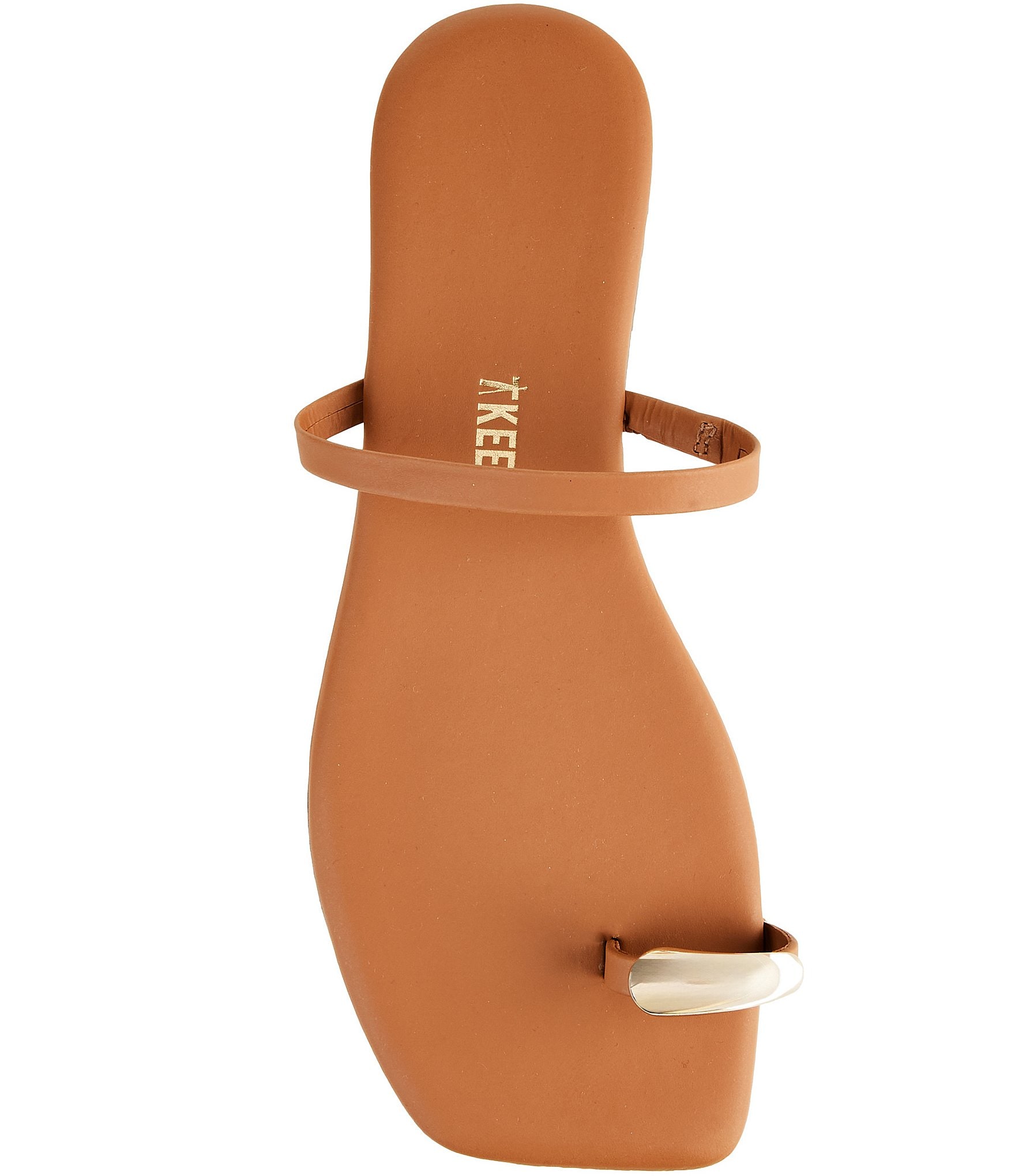 TKEES Colette Leather Metal Toe Loop Flip Flops