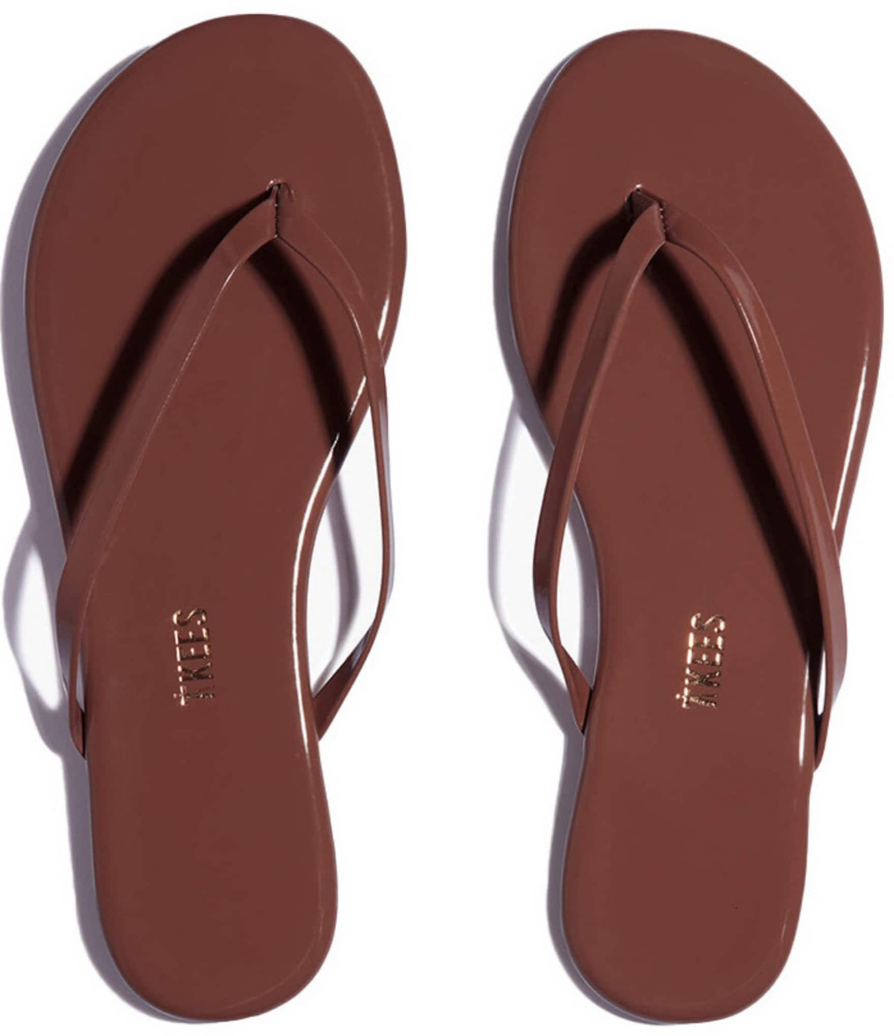 TKEES Lilly Glosses Patent Leather Thong Sandals | Dillard's