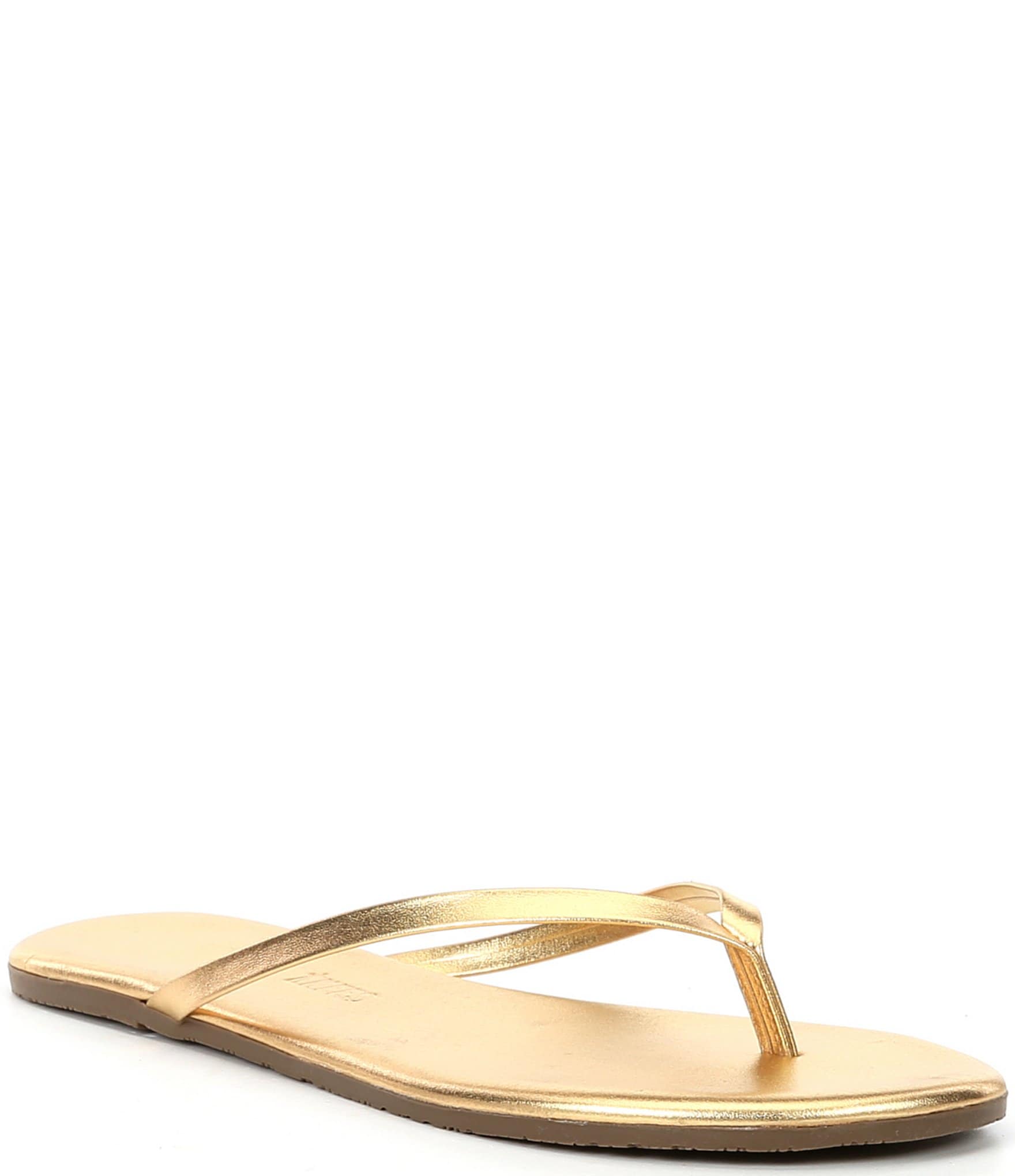 TKEES Highlighters Metallic Leather Thong Sandals | Dillard's
