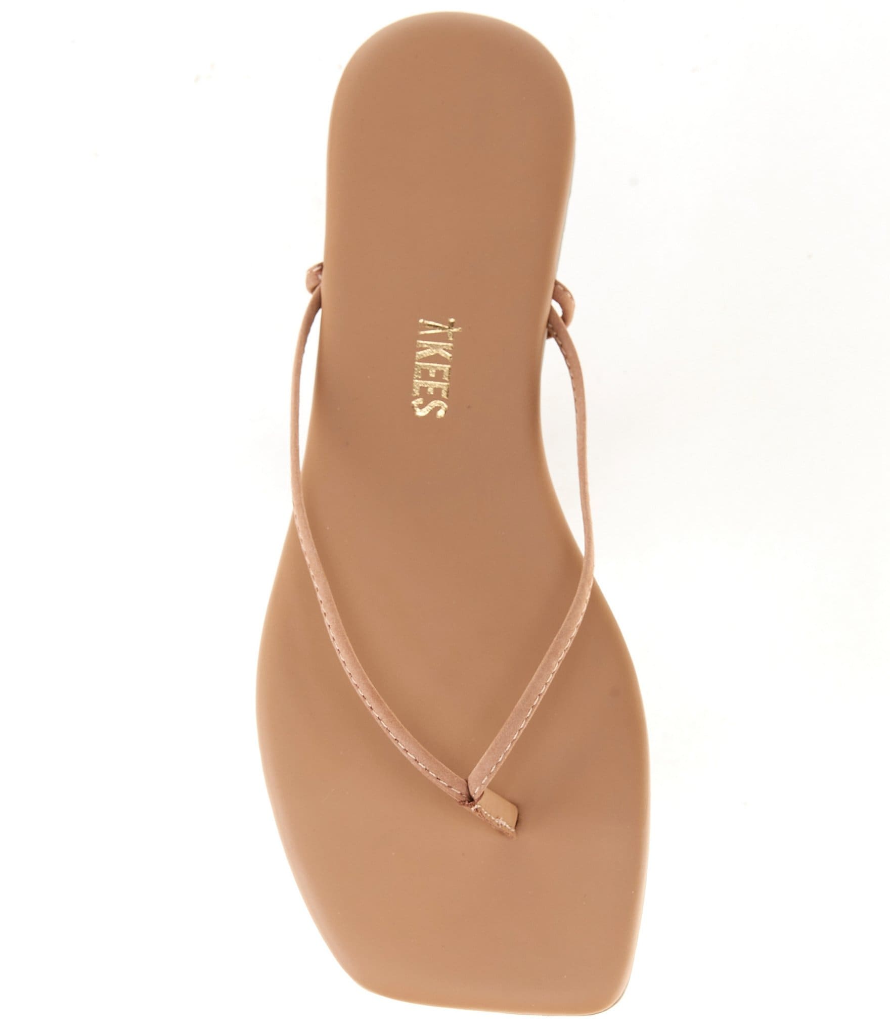 TKEES Lily Square Toe Ankle Strap Thong Sandals
