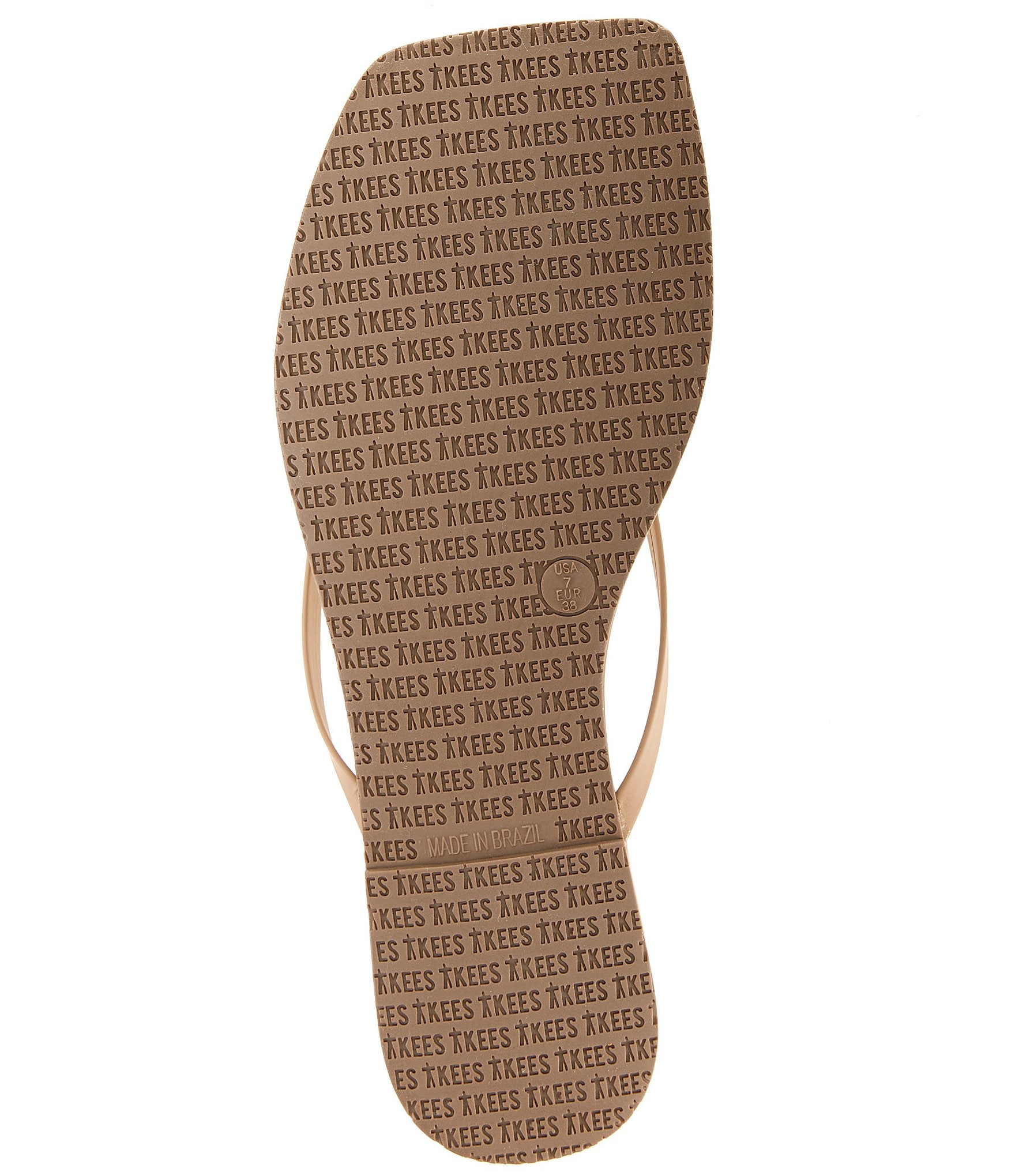 TKEES Square Toe Lily Leather Flip Flops