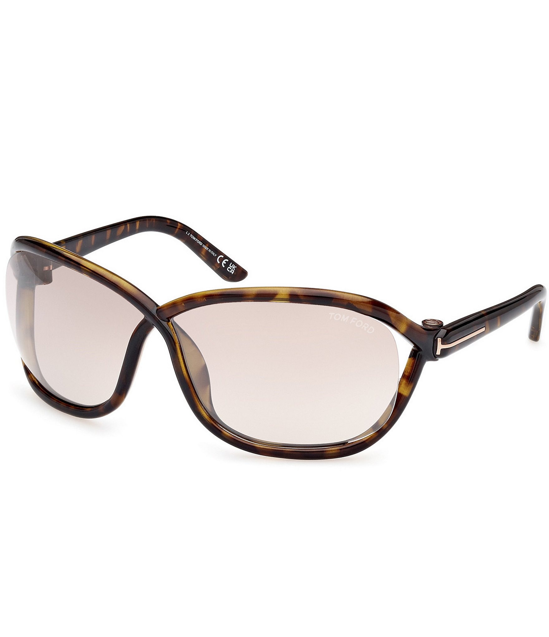 Tom Ford Womens Fernanda 68mm Havana Butterfly Sunglasses Dillards 1526