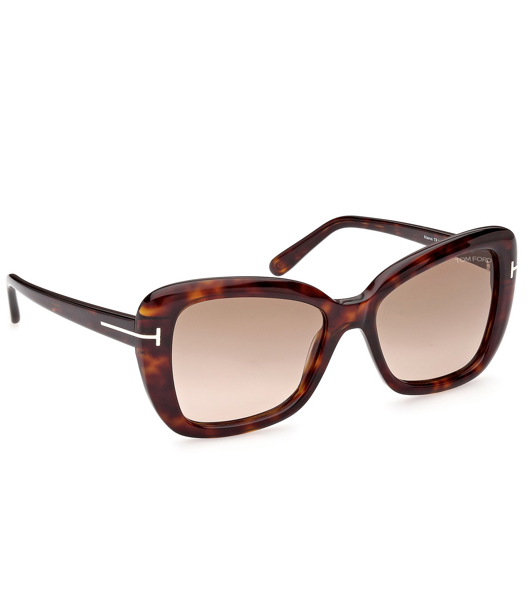 TOM FORD Women's Maeve 55mm Tortoise Butterfly Sunglasses