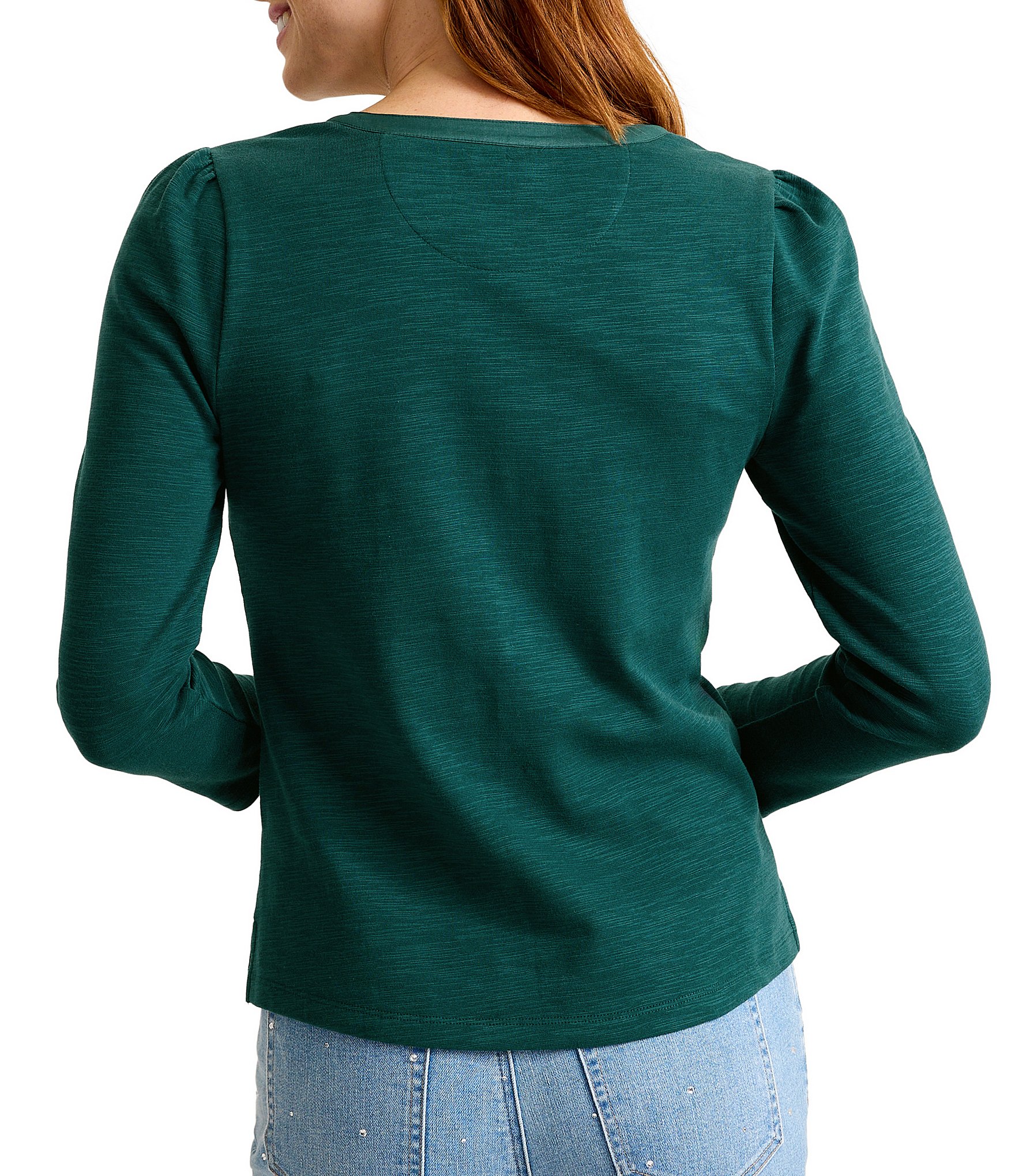 Tommy Bahama Ashby Isles Puff Sleeve Henley Top