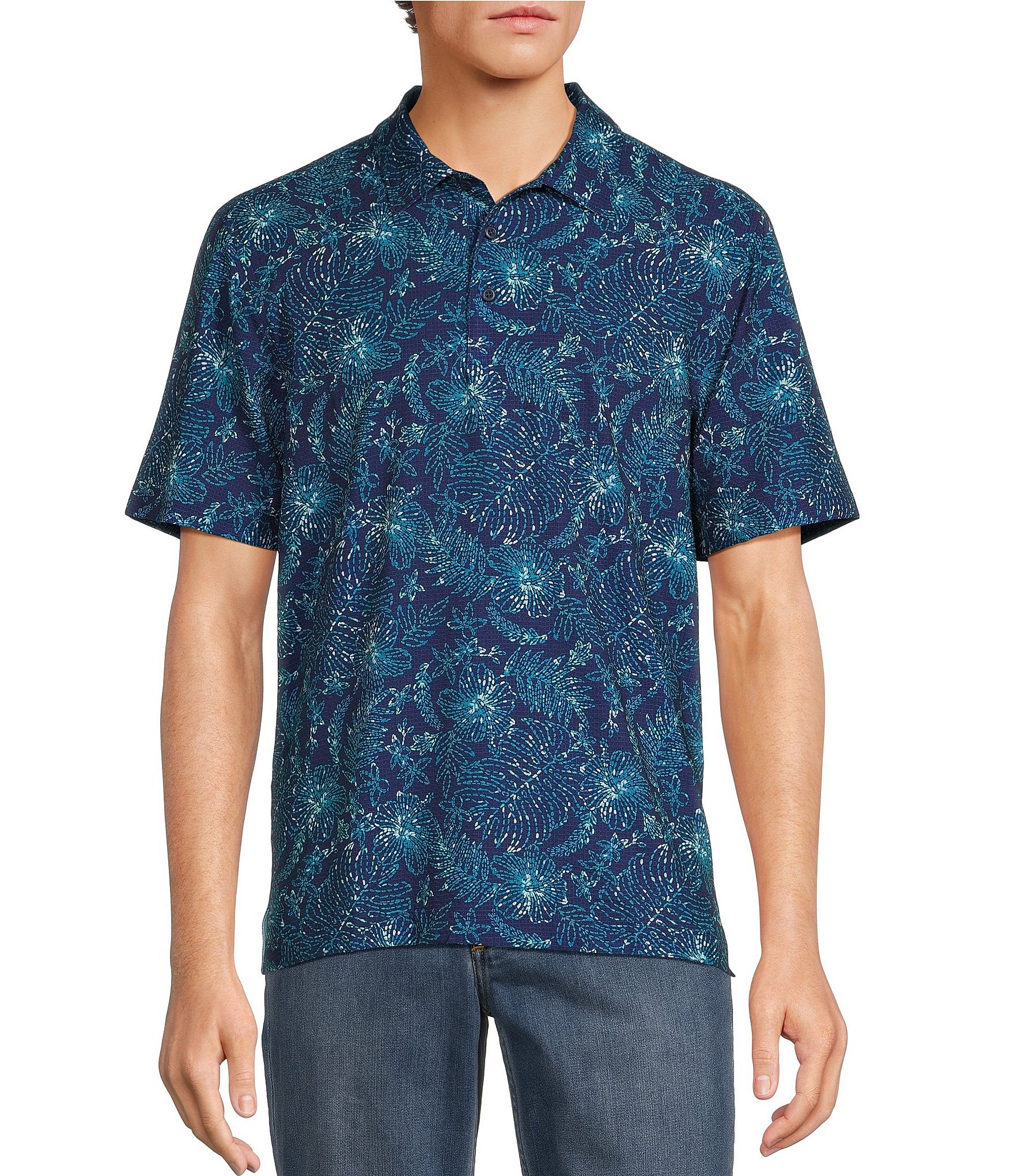 Tommy Bahama Bahama Coast Azul Burst Short Sleeve Polo Shirt