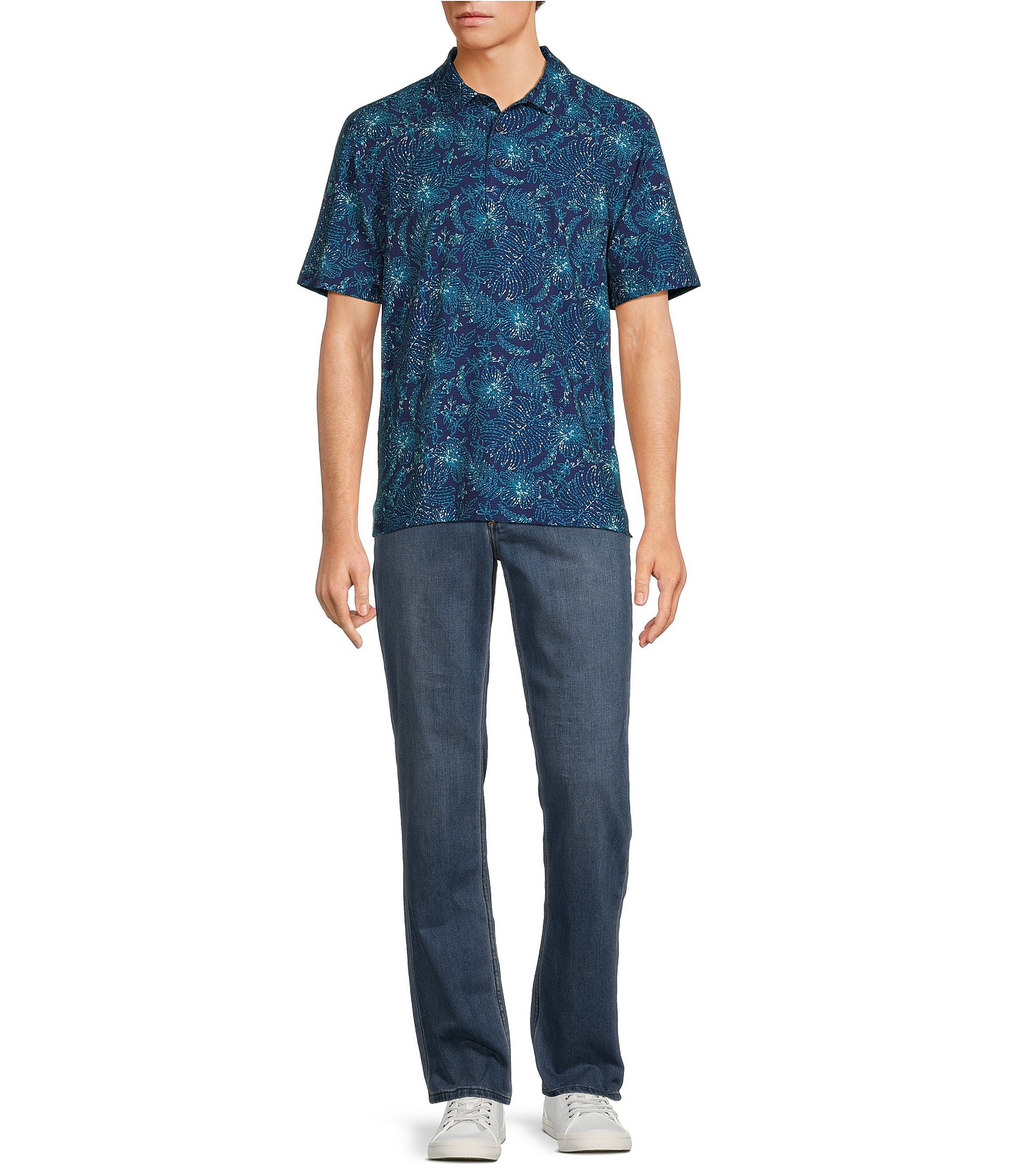 Tommy Bahama Bahama Coast Azul Burst Short Sleeve Polo Shirt