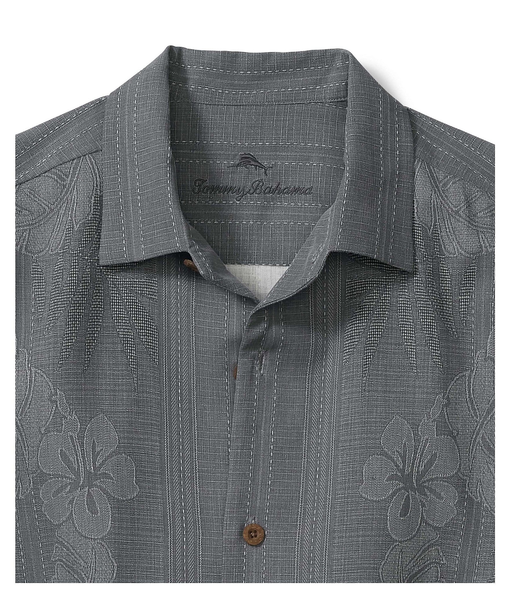 Tommy Bahama Bali Border Silk Short Sleeve Woven Shirt