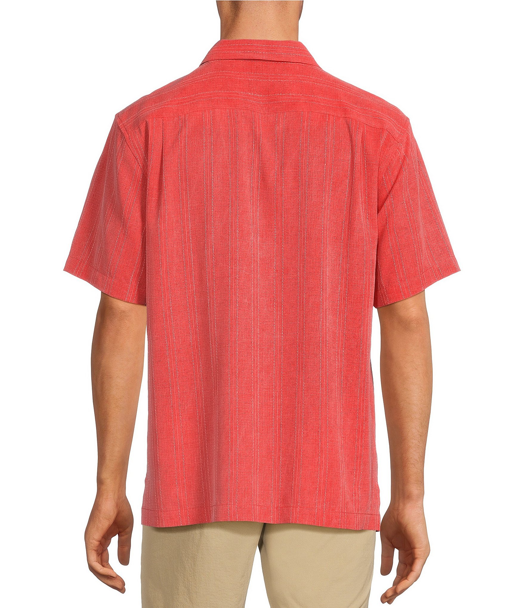 Tommy Bahama Bali Border Silk Short Sleeve Woven Shirt