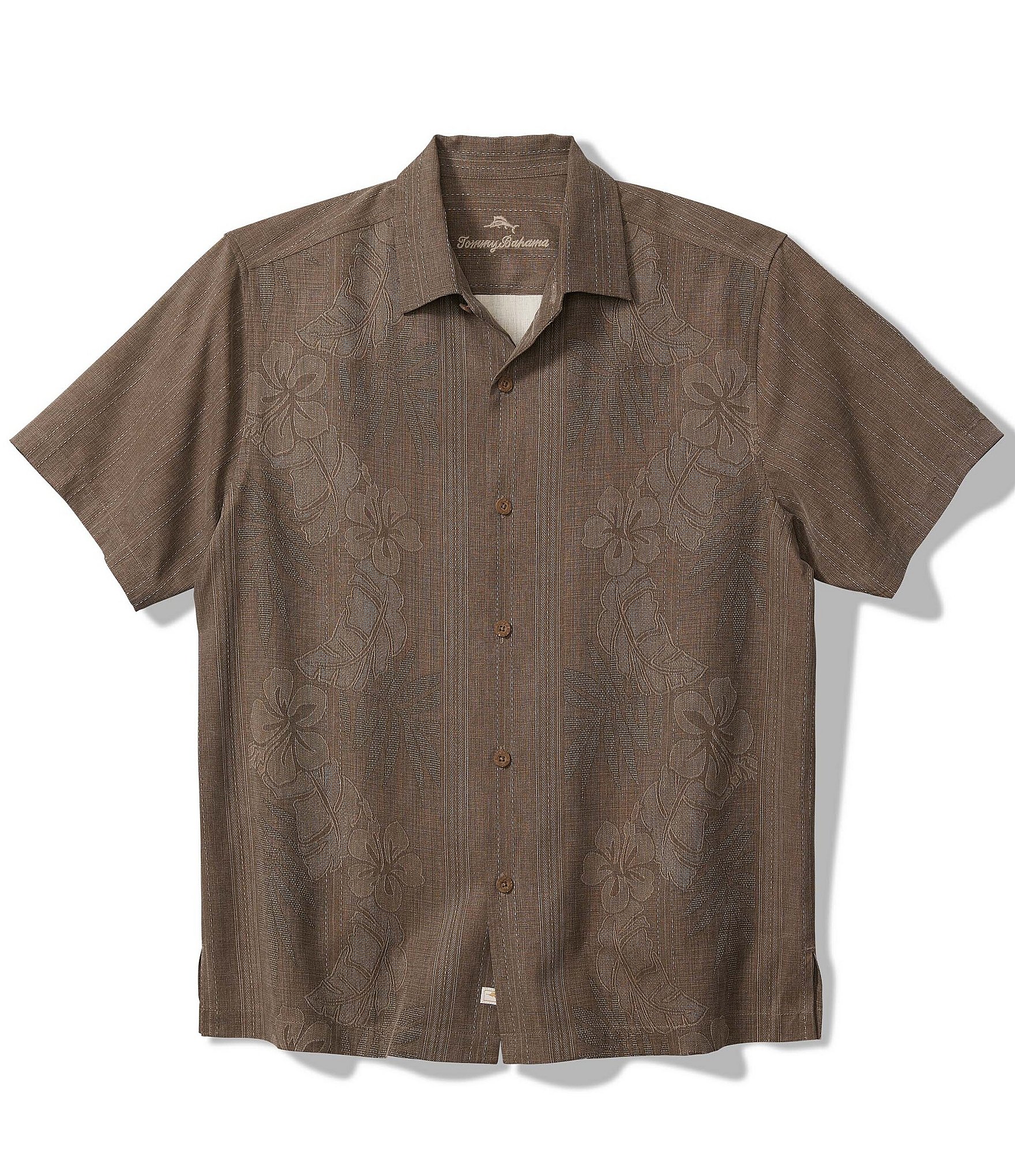 Tommy Bahama Bali Border Silk Short Sleeve Woven Shirt