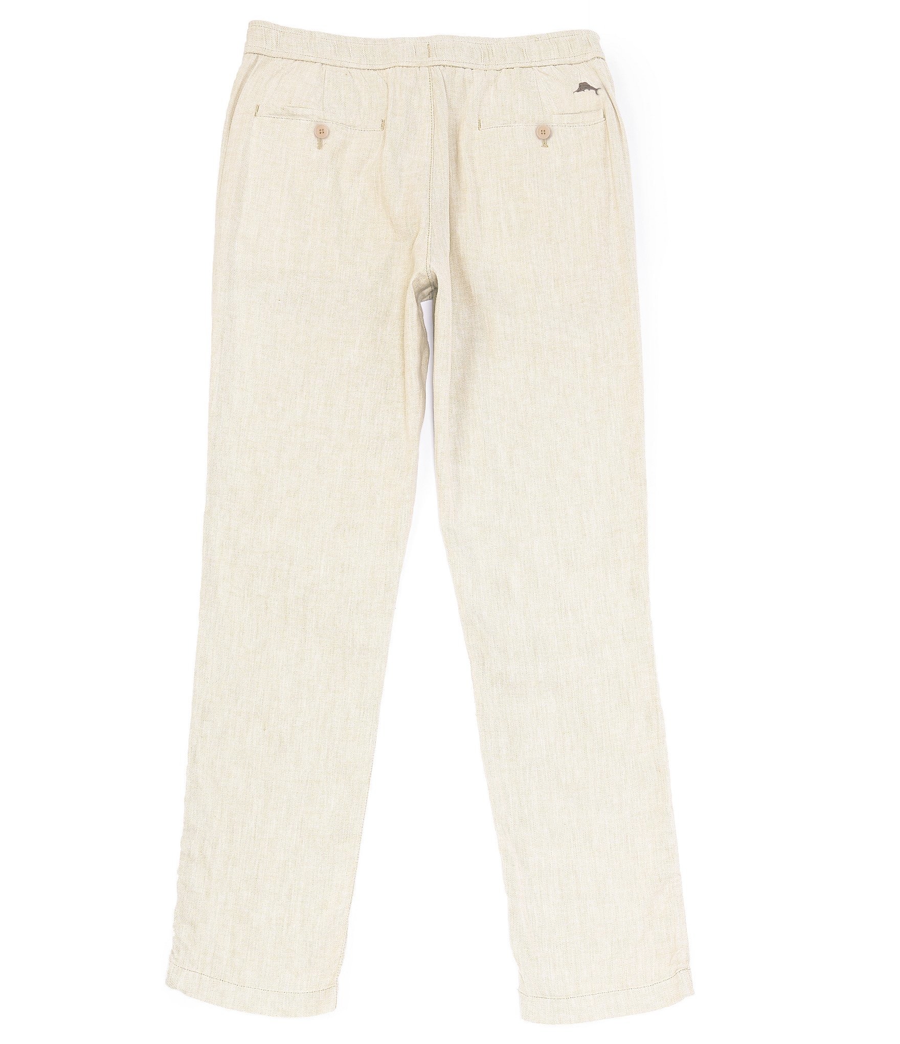 Tommy Bahama Beach Flat Front Linen Button-Front Stretch Pants