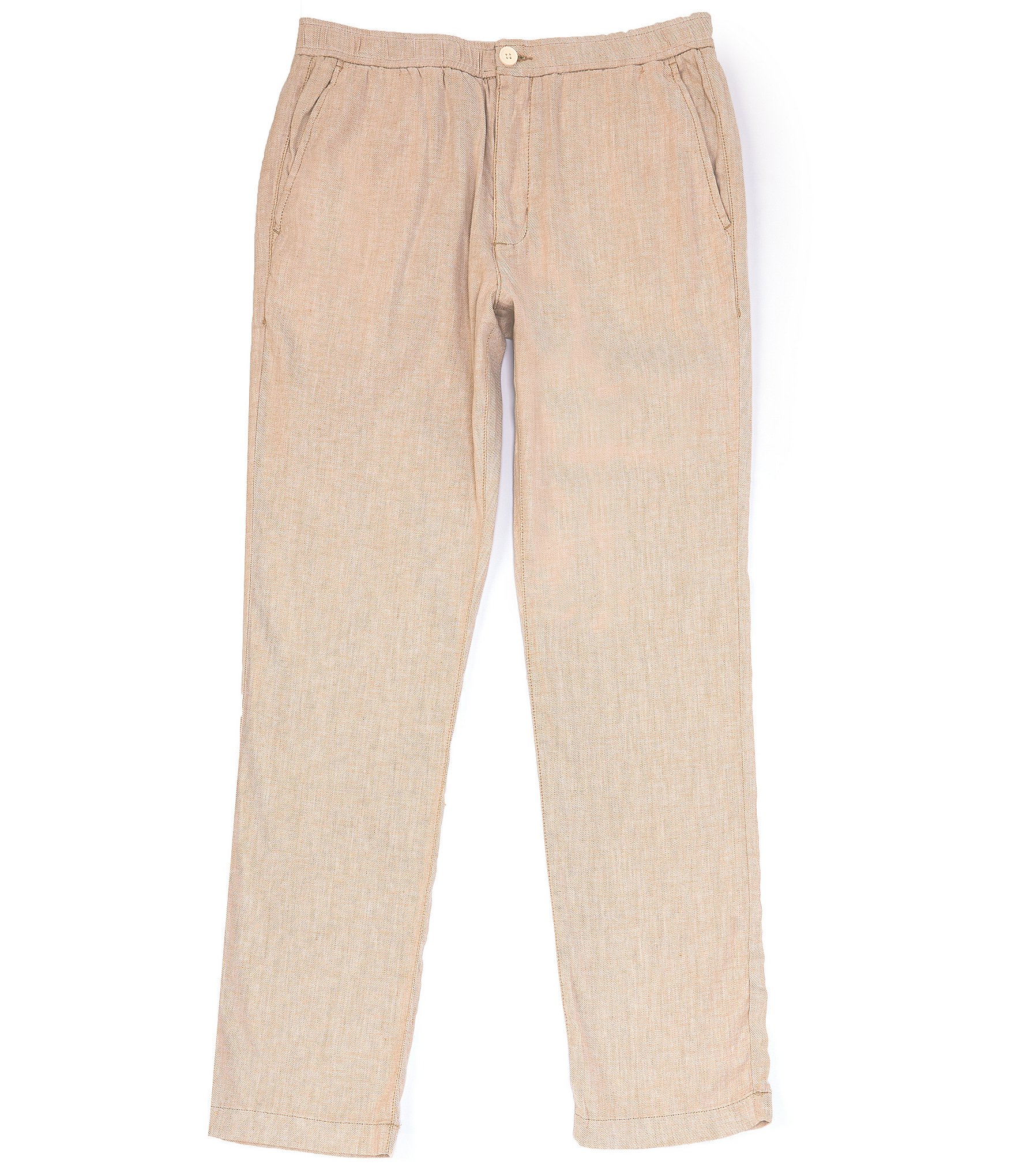 Tommy Bahama Beach Flat Front Linen Button-Front Stretch Pants