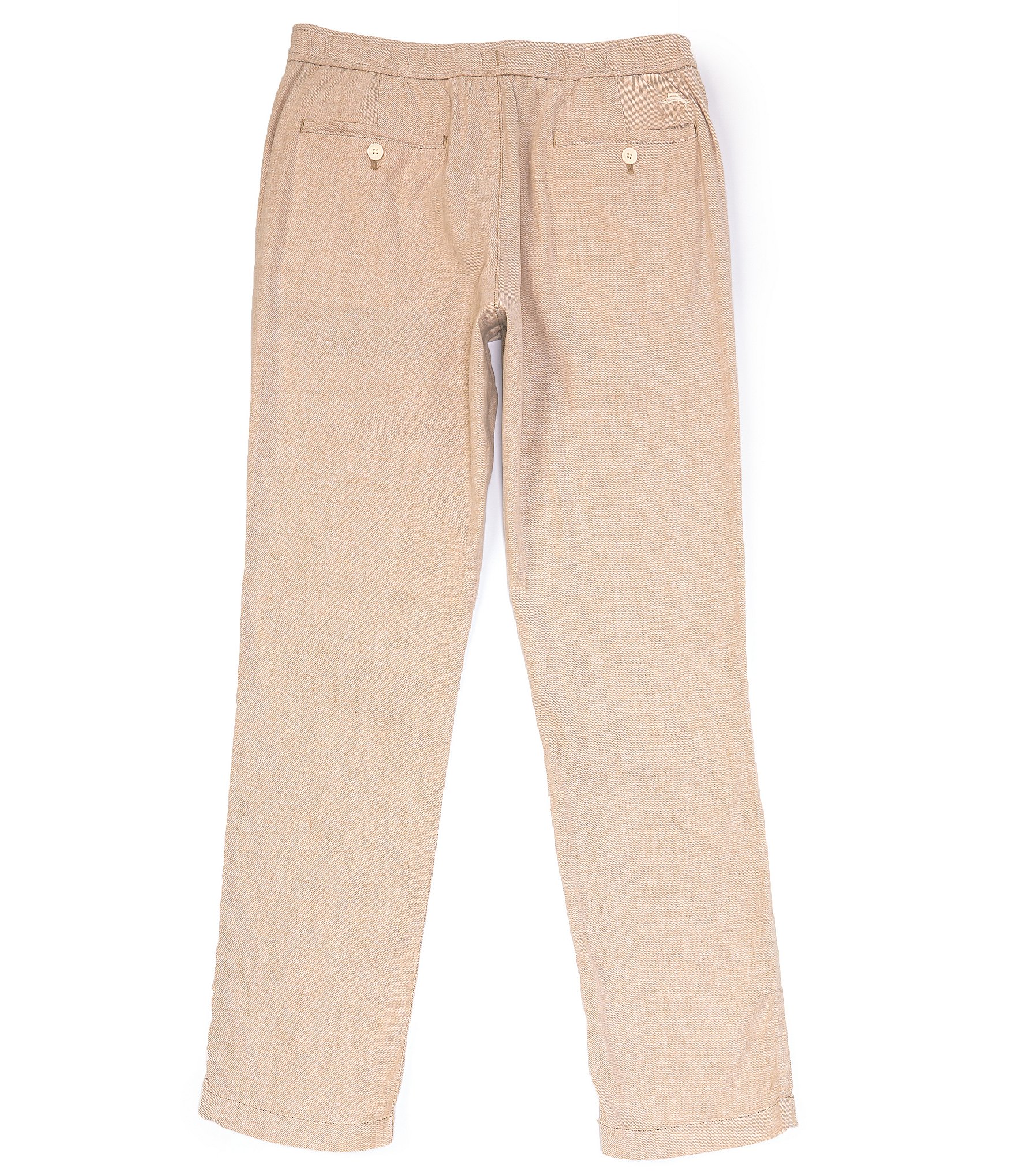 Tommy Bahama Beach Flat Front Linen Button-Front Stretch Pants