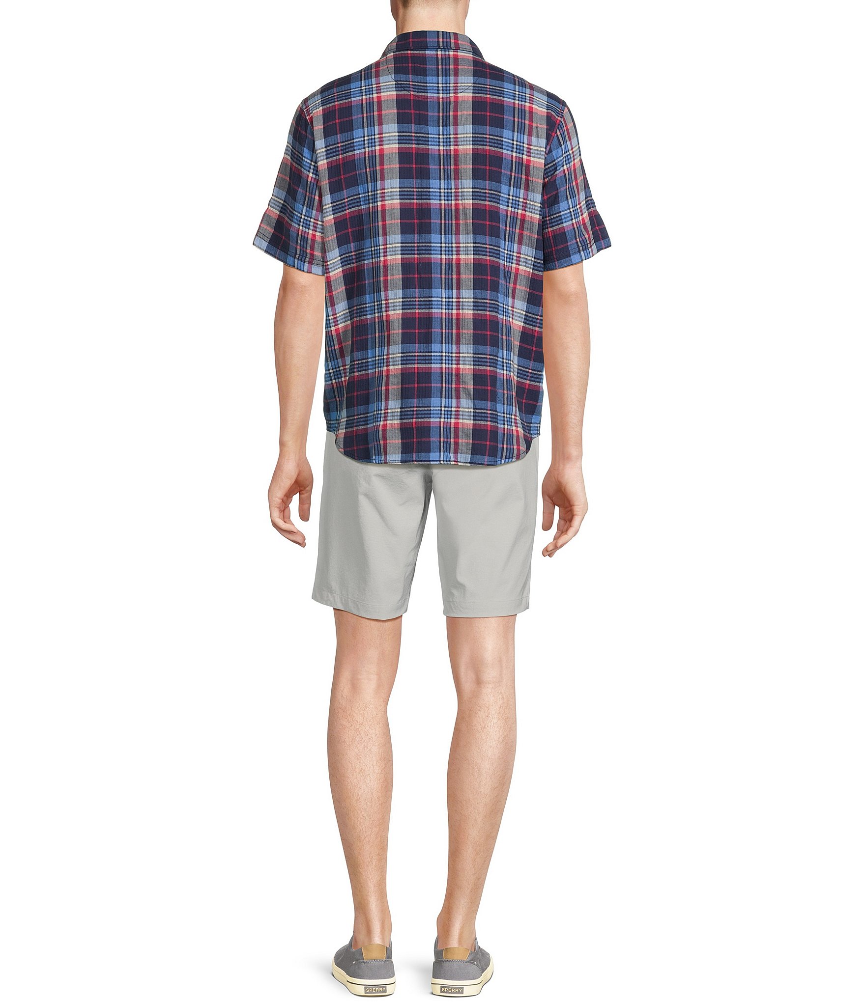 Tommy Bahama Beachside Summertime Plaidness Short Sleeve Woven Shirt