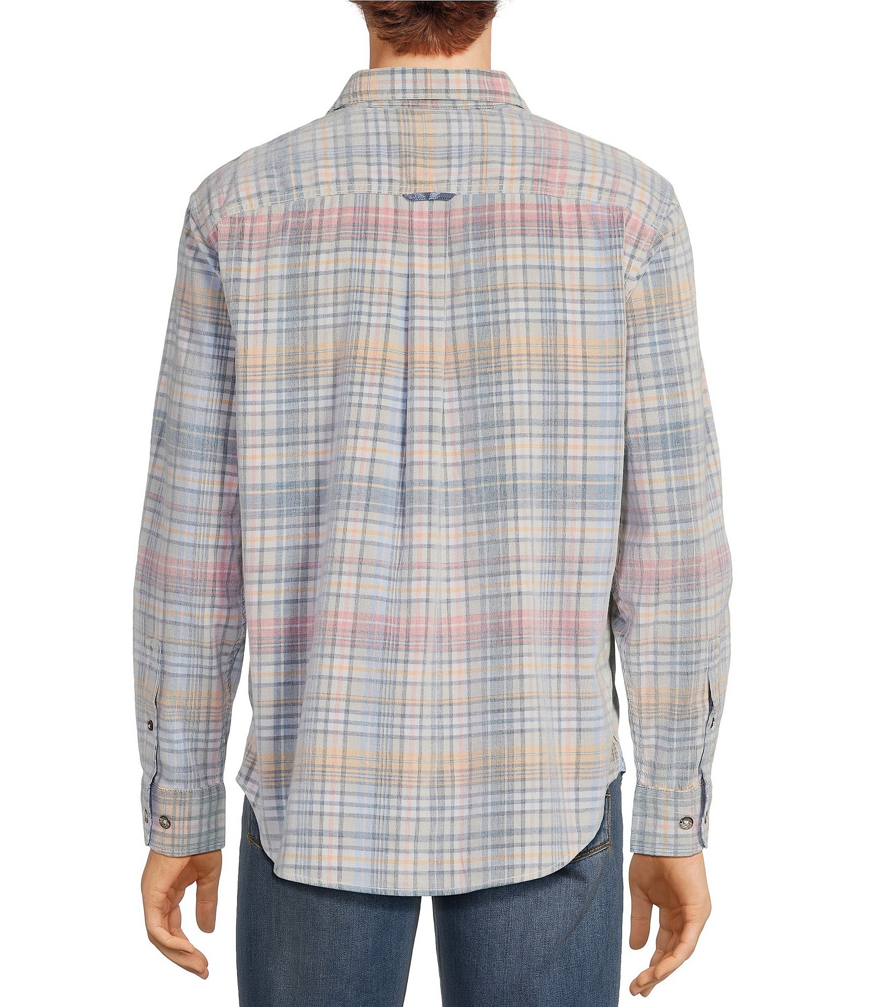 Tommy Bahama Big & Tall Coastline Cord Harbor Long Sleeve Multi-Plaid Shirt