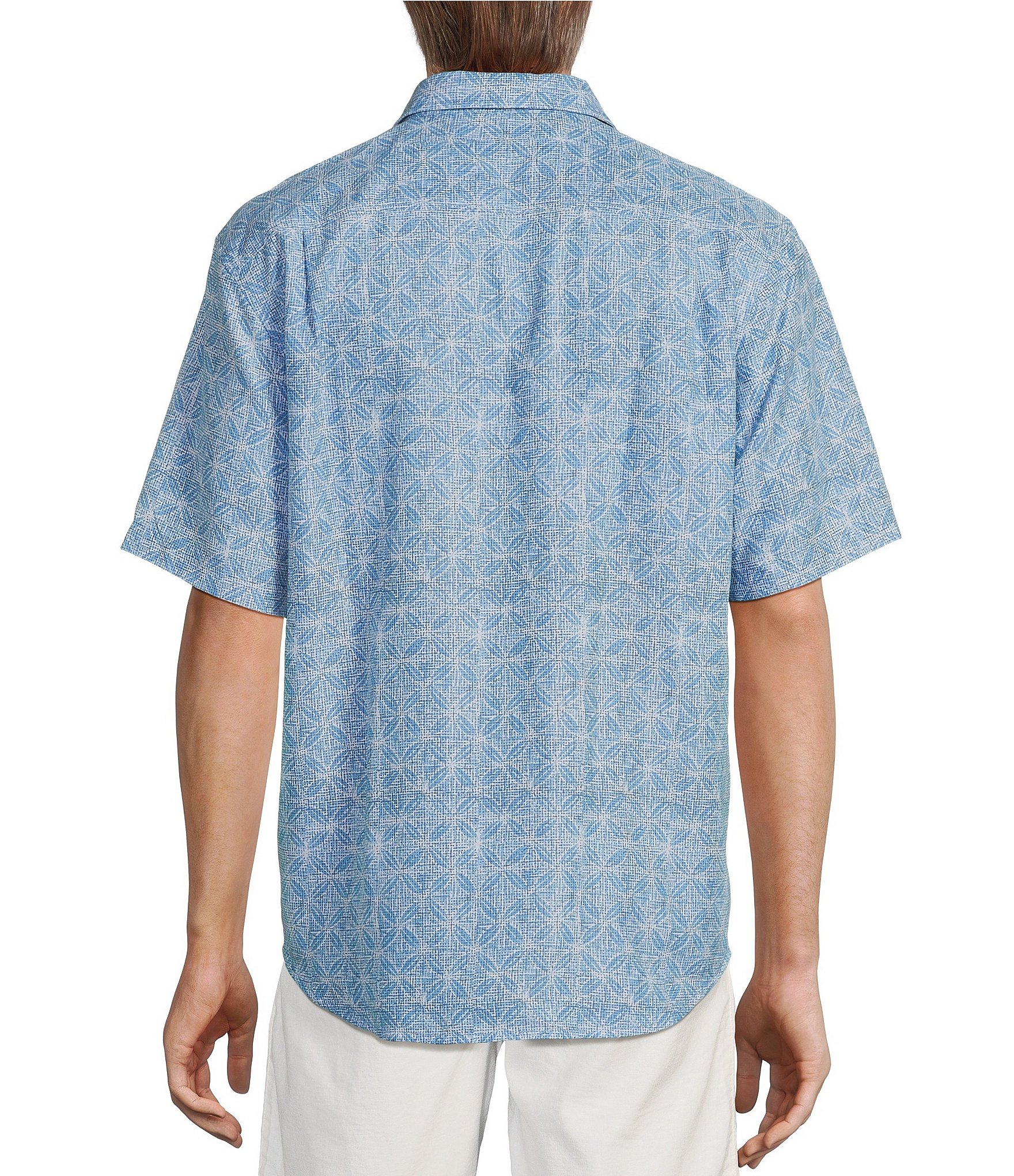 Tommy Bahama Big & Tall Coconut Point Fleur De Geometric Woven Shirt