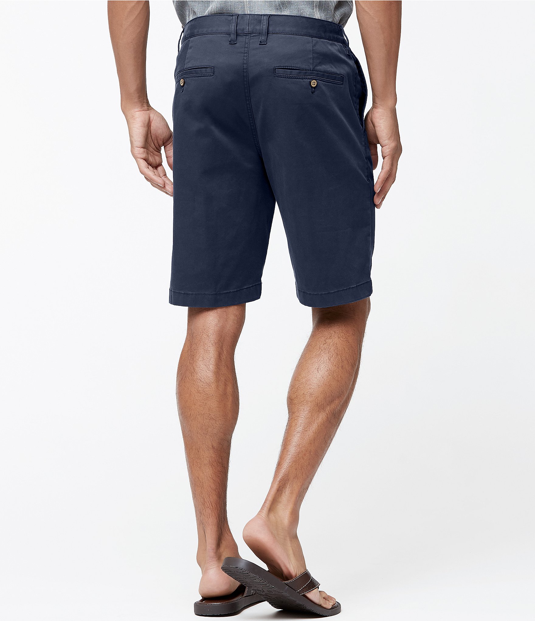 Tommy Bahama Big & Tall Flat-Front Straight Fit Stretch Sateen 10#double; And 11#double; Inseam Boracay Shorts