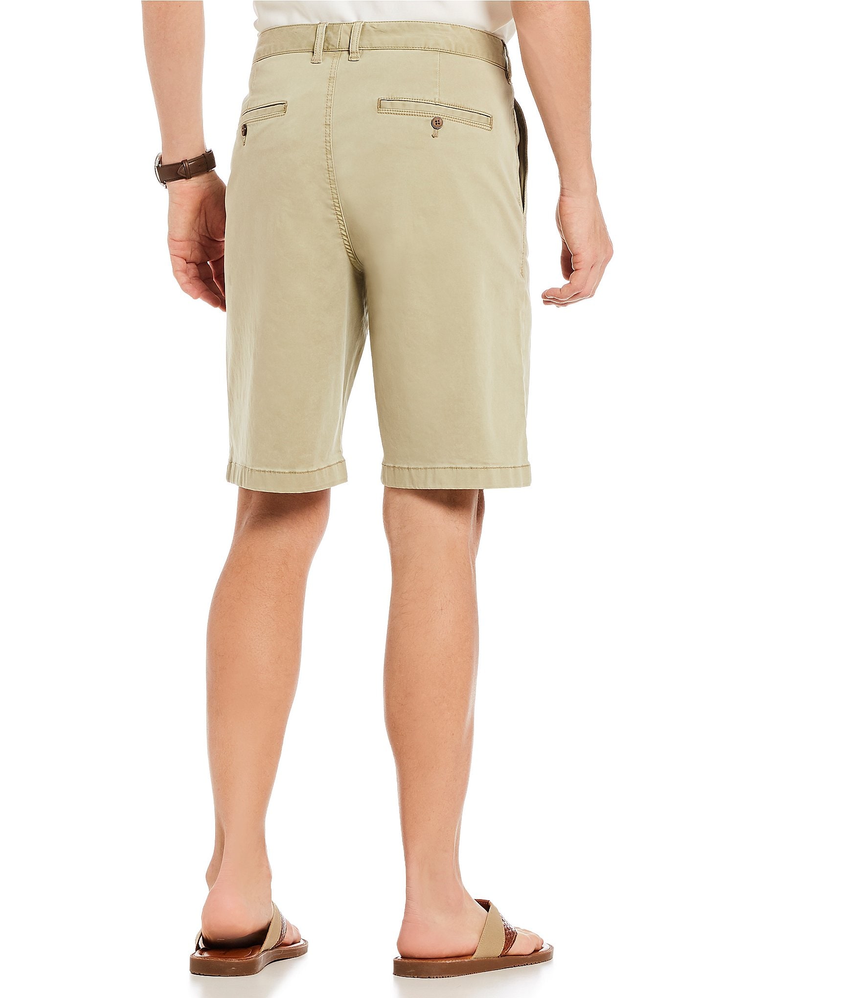 Tommy Bahama Big & Tall Flat-Front Straight Fit Stretch Sateen 10#double; And 11#double; Inseam Boracay Shorts