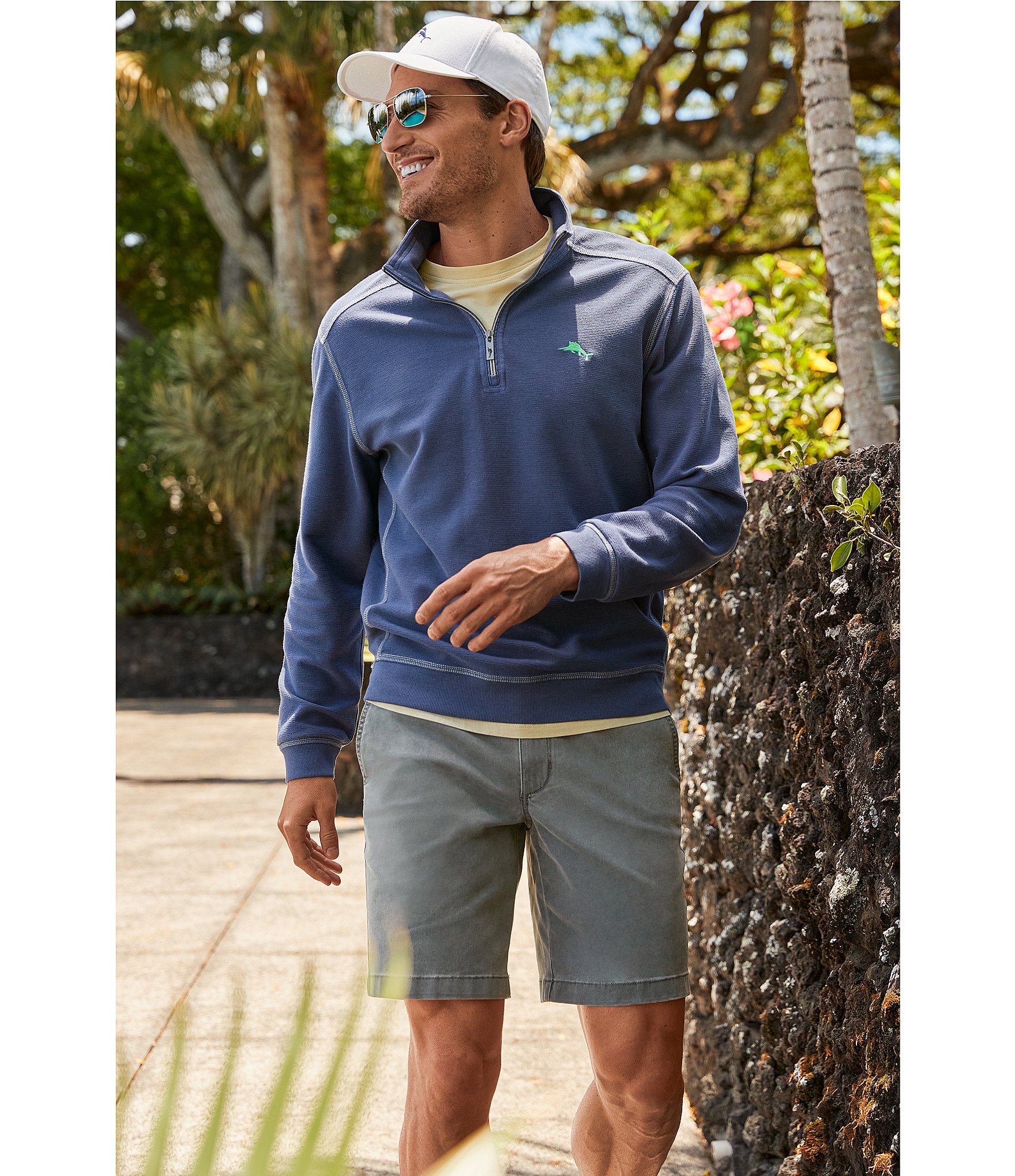 Tommy Bahama Big & Tall Montego Bay Half-Zip Pullover