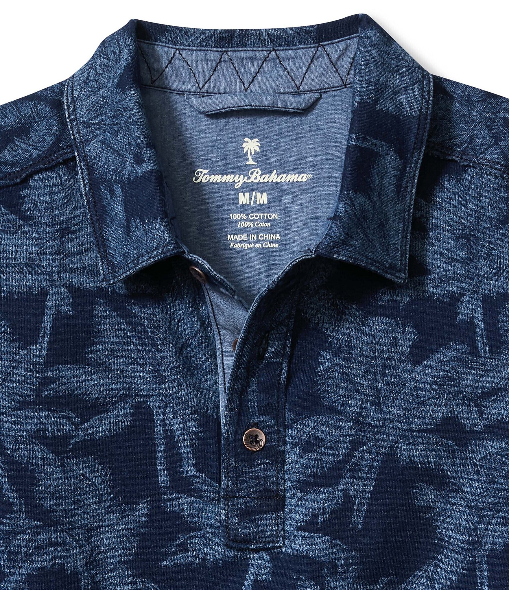 Tommy Bahama Big & Tall Palm Impressions Printed Short Sleeve Polo Shirt