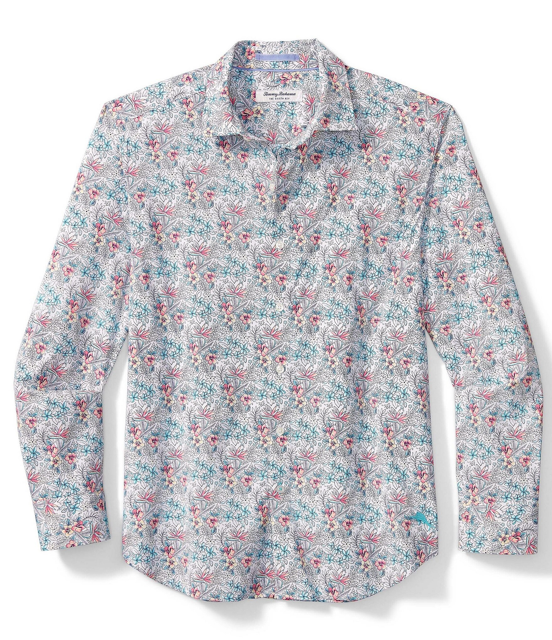 Atlanta Braves Tommy Bahama Big & Tall Fuego Floral Button-Up