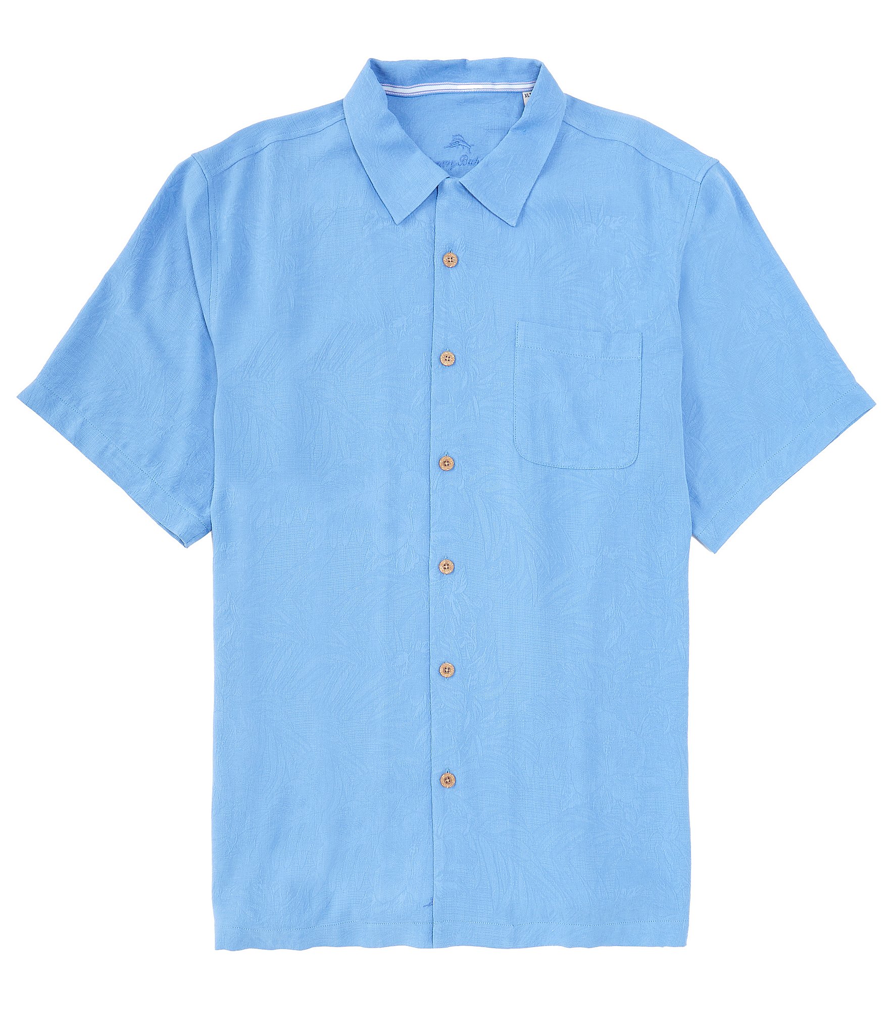 Tommy Bahama Big Tall Solid Tropic Isle Silk Short Sleeve Woven Shirt - 4XT