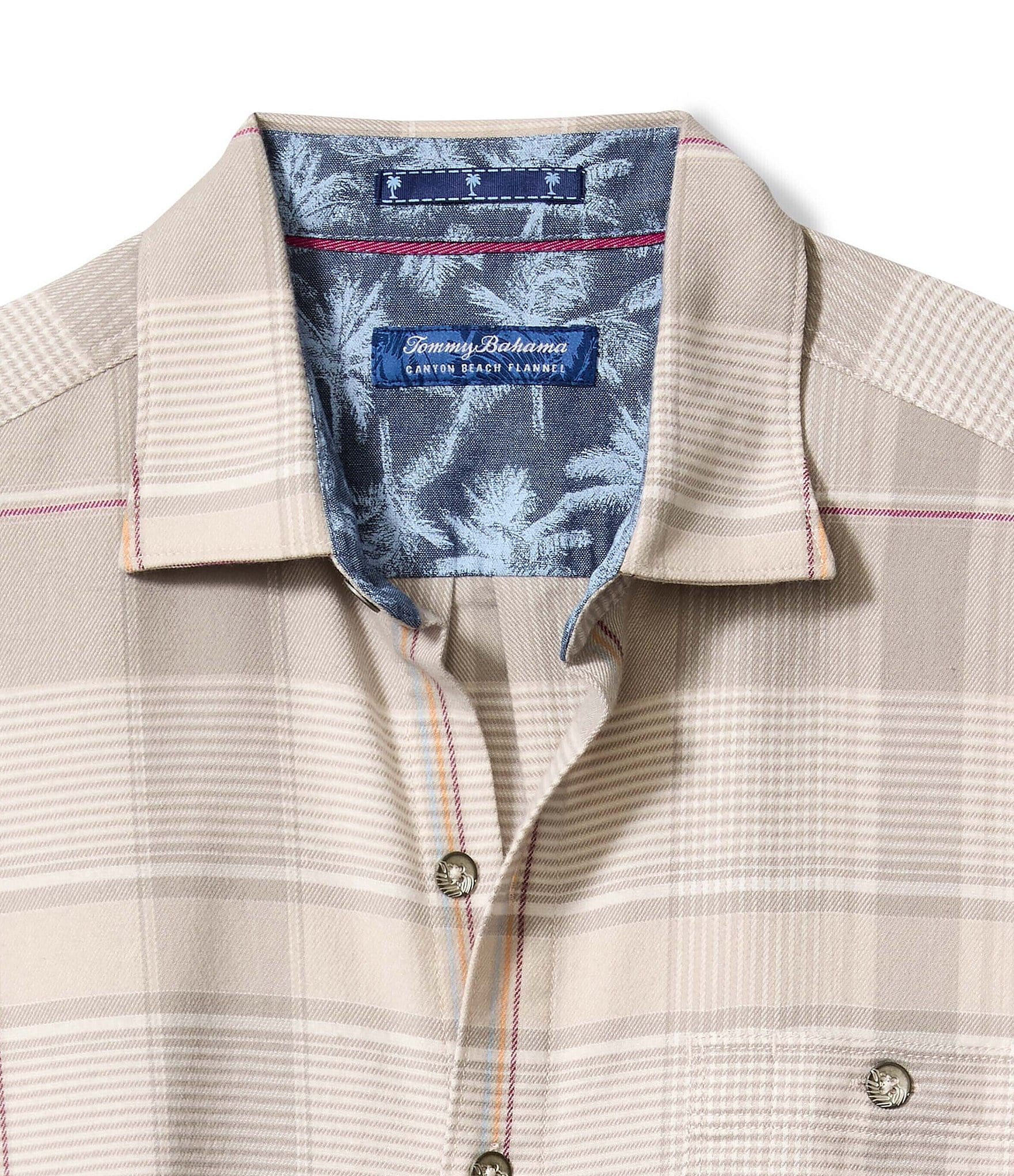 Tommy Bahama Canyon Beach Pebble Cay Plaid Long Sleeve Shirt