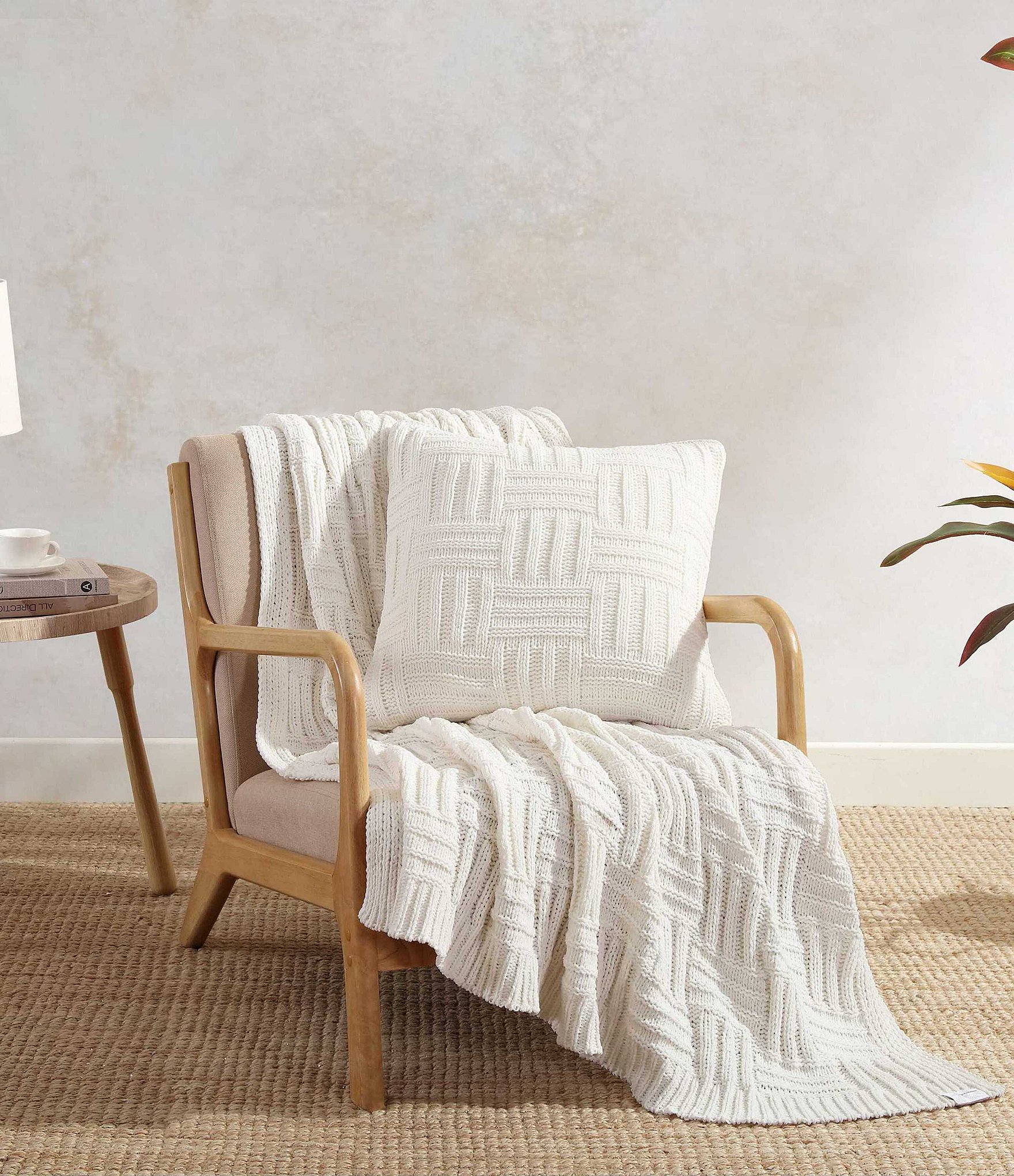 Tommy Bahama Chain Basket Knit Throw Blanket