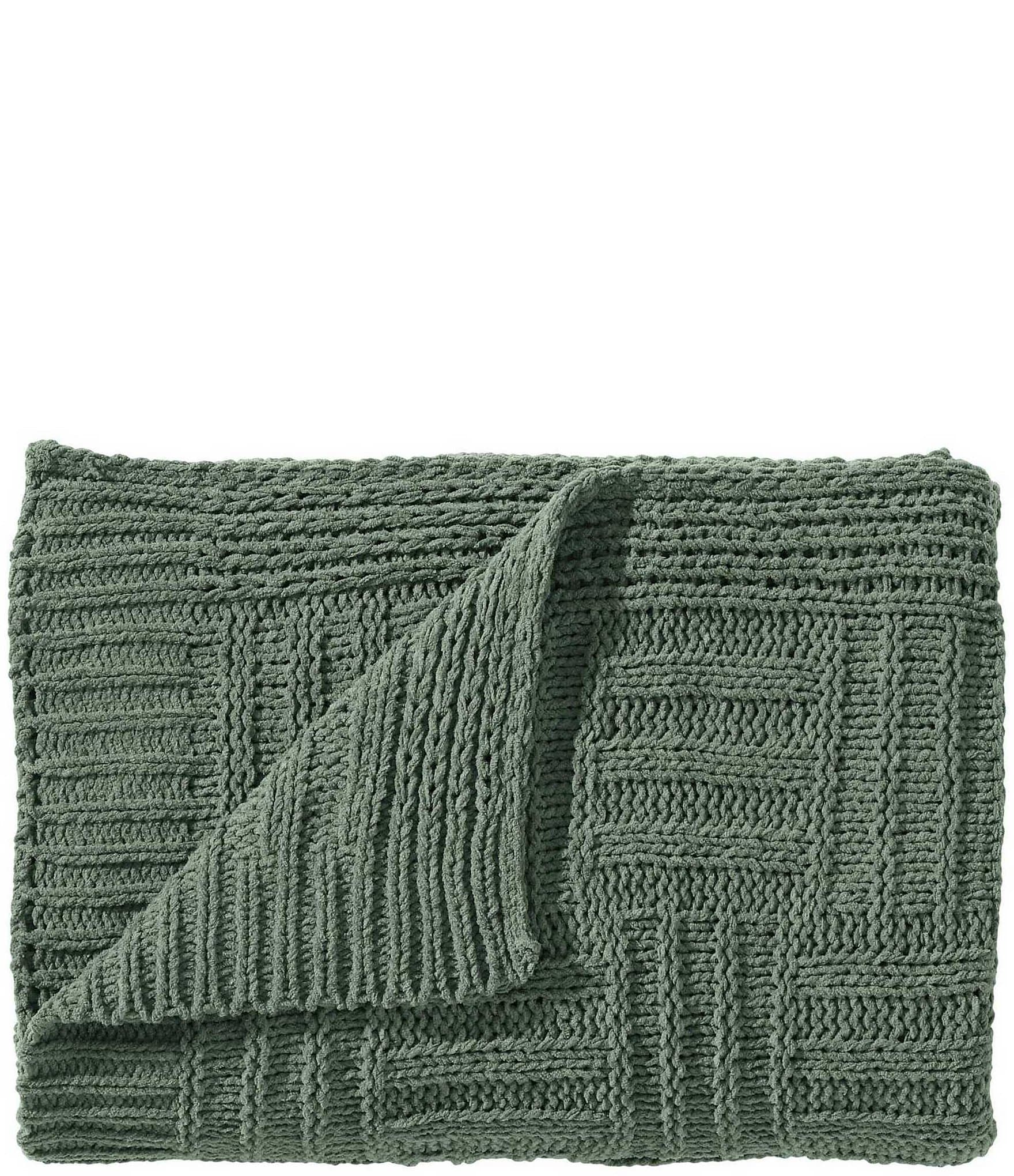 Tommy Bahama Chain Basket Knit Throw Blanket