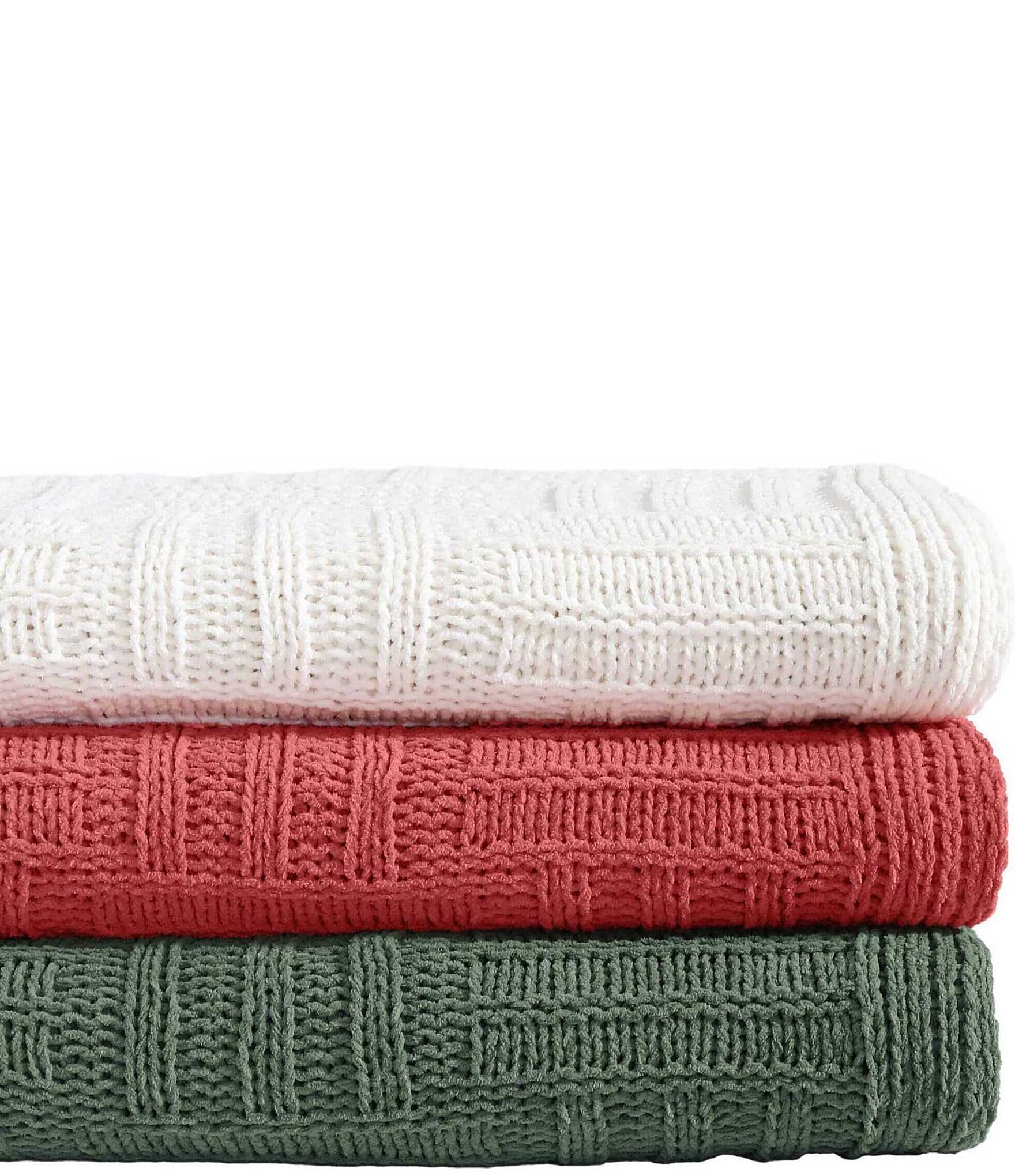 Tommy Bahama Chain Basket Knit Throw Blanket
