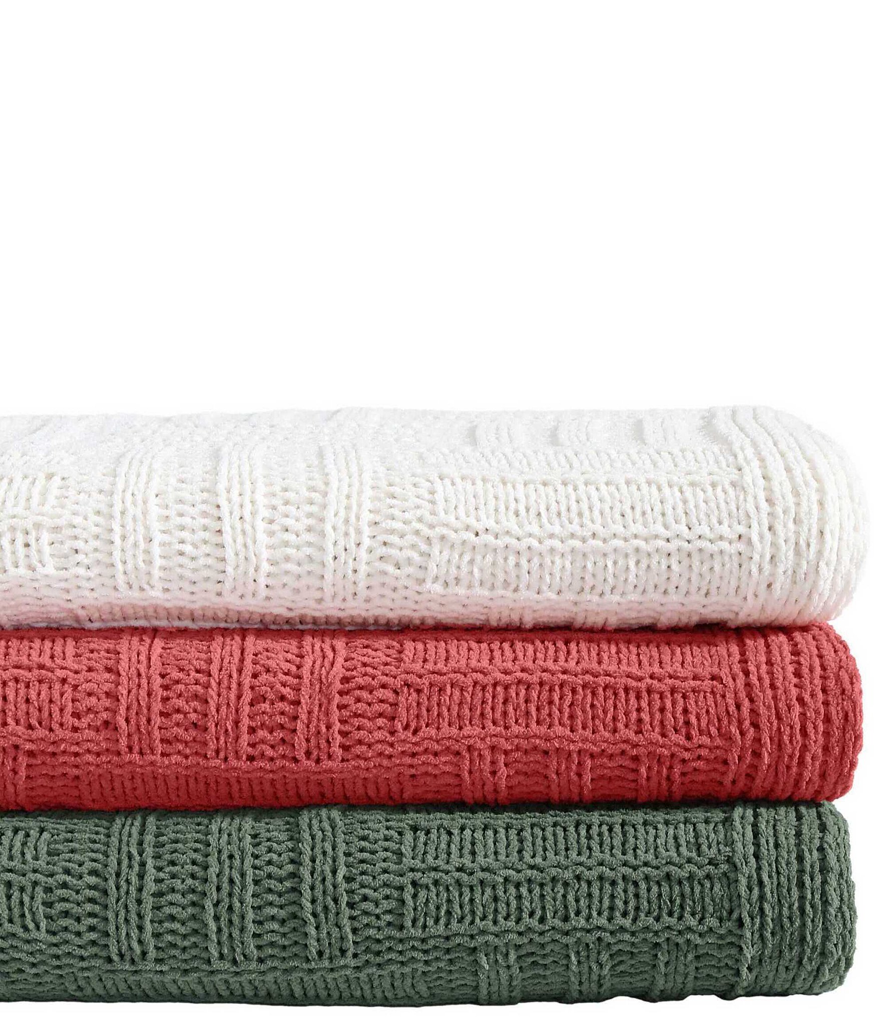 Tommy Bahama Chain Basket Knit Throw Blanket