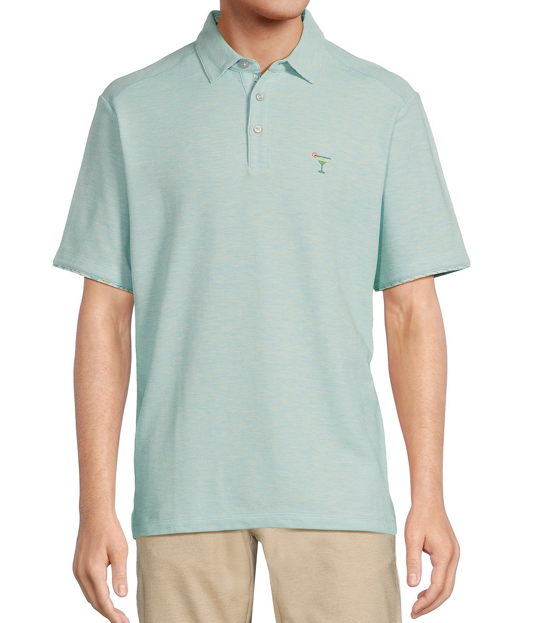 Tommy Bahama Cocktail Mixer 5 O'Clock Short Sleeve Polo Shirt