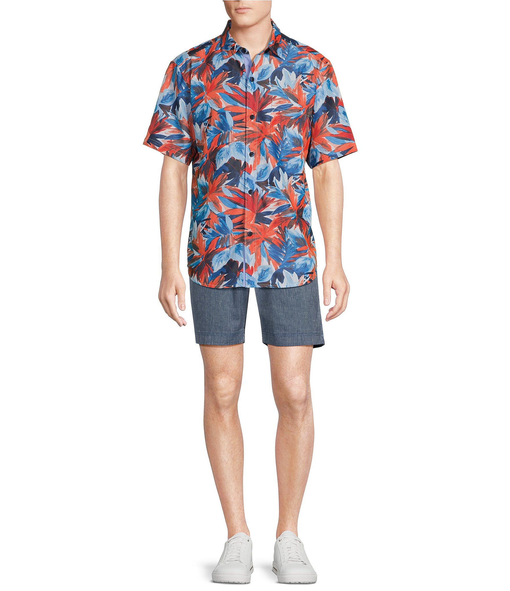 Tommy Bahama Coconut Point Firecracker Fronds Short Sleeve Woven Shirt