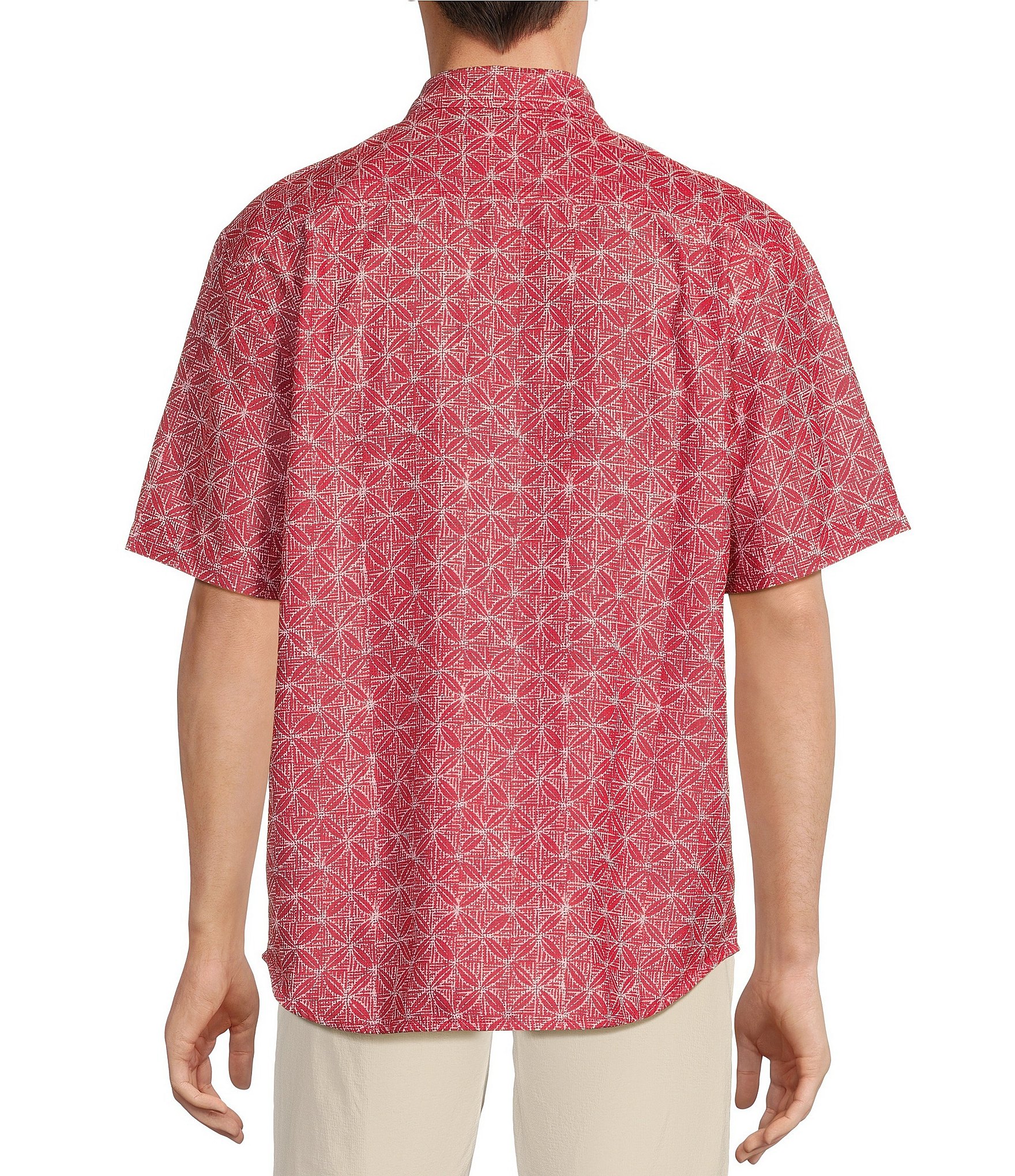 Tommy Bahama Coconut Point Fleur De Geo Short Sleeve Woven Shirt