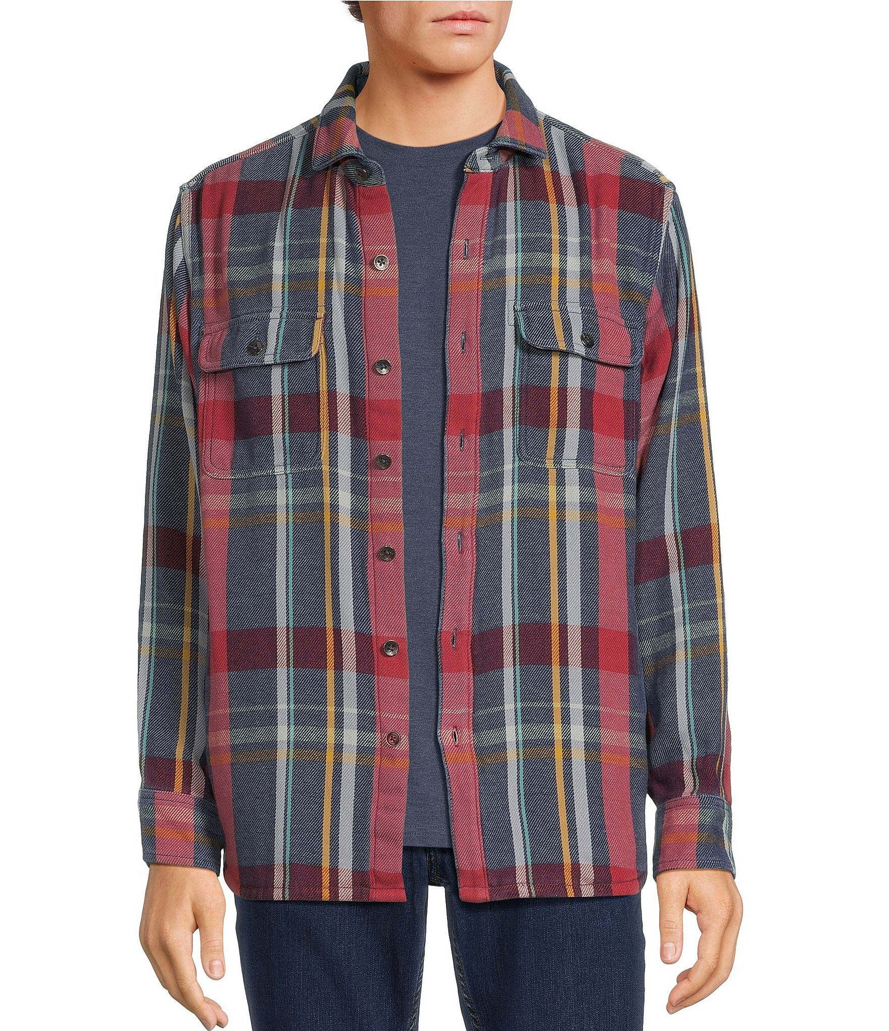 Tommy Bahama Copper Canyon Plaid Shirt Jacket | Dillard's