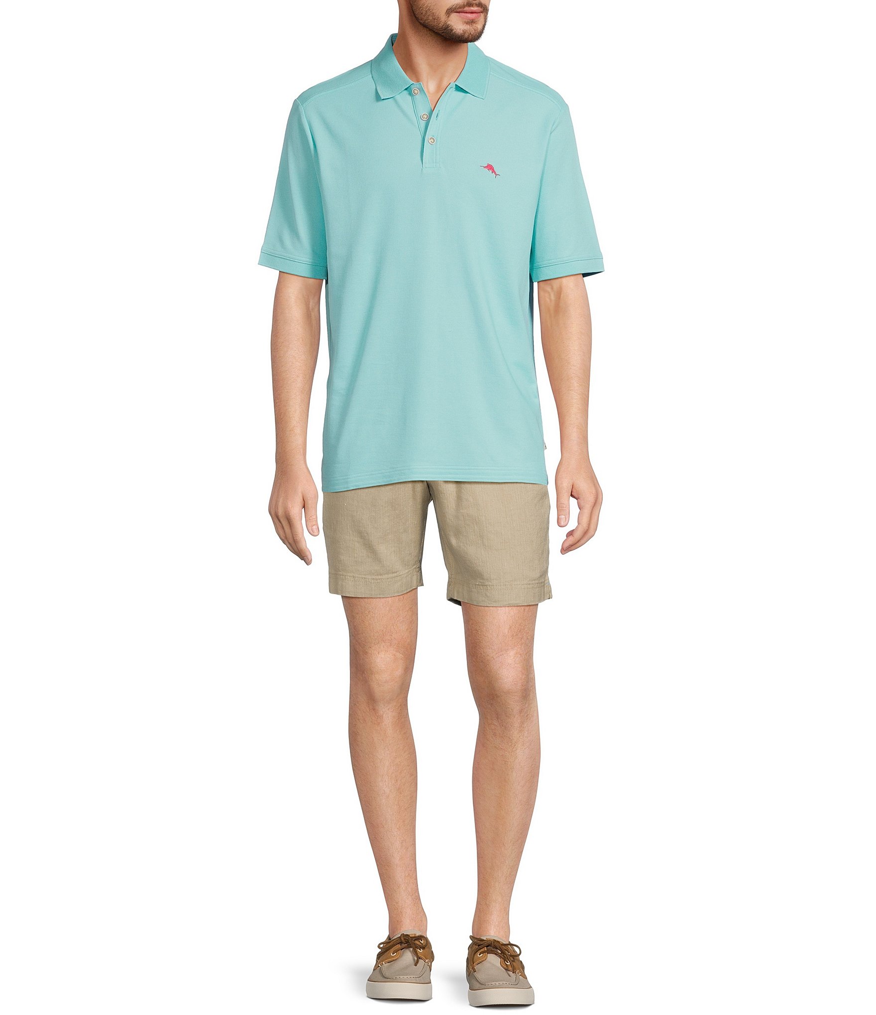 Tommy Bahama Dockside Bay Pull-On Linen-Blend 8#double; Inseam Shorts