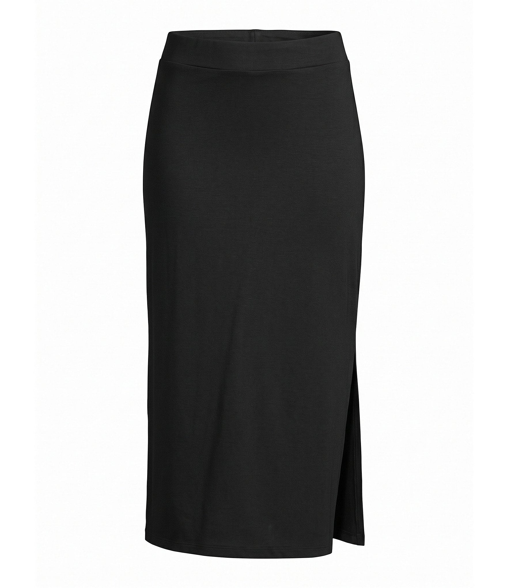 Tommy Bahama Drapey Stretch Ponte Pull-On Midi Pencil Skirt