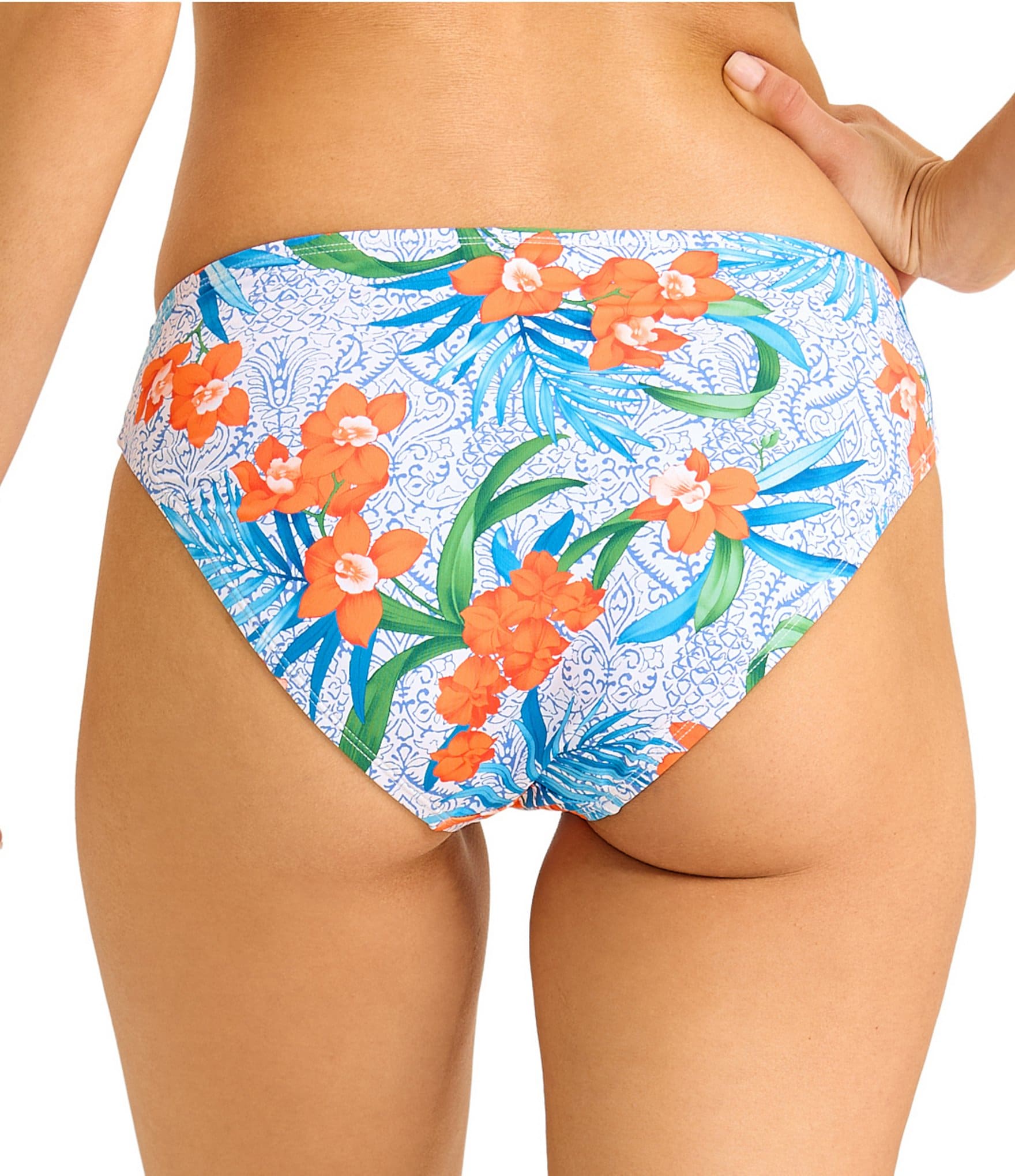 Tommy Bahama Goa Tropical Side Shirring Hipster Swim Bottom