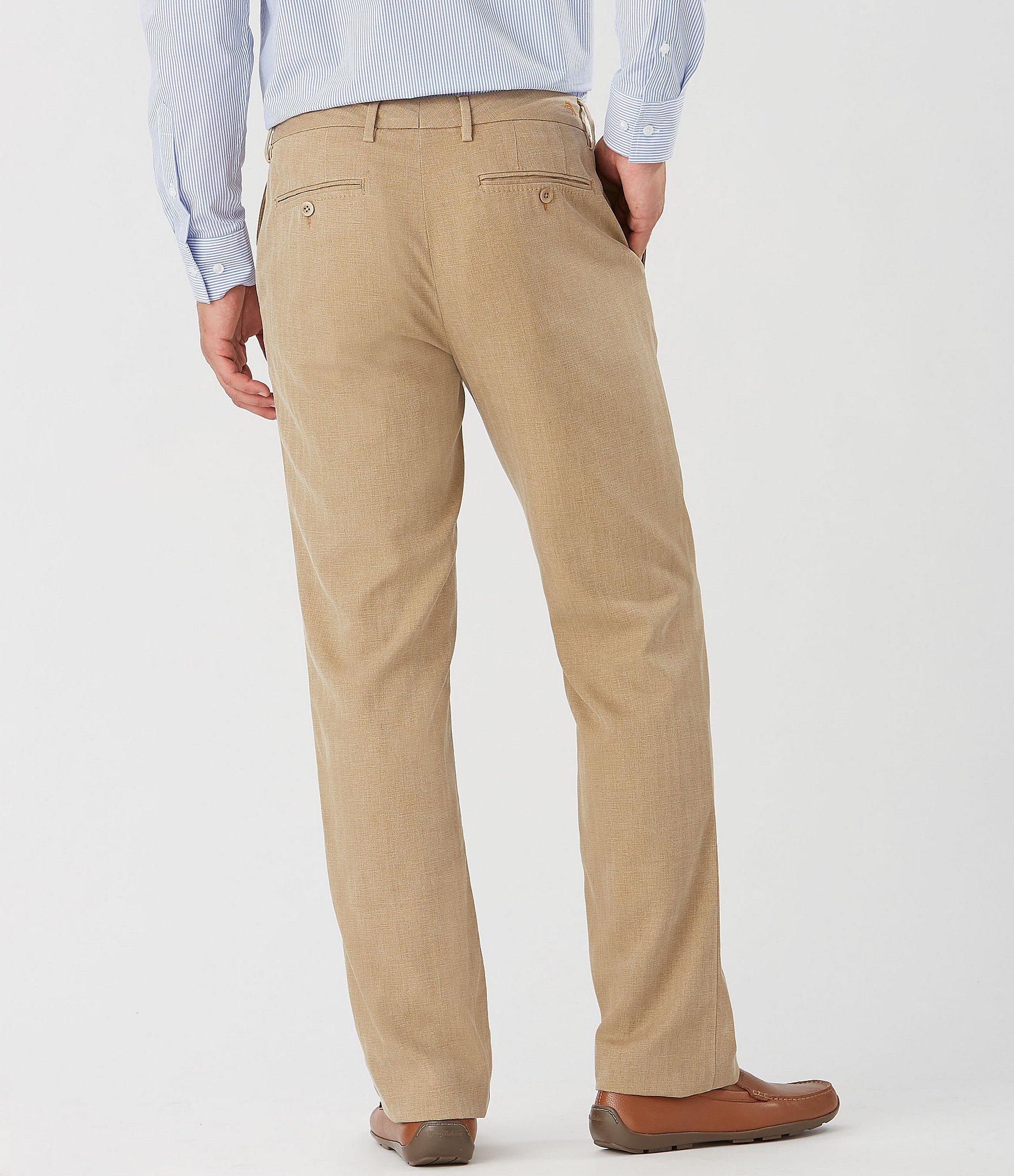 Tommy Bahama Havana Herringbone Flat-Front Pants