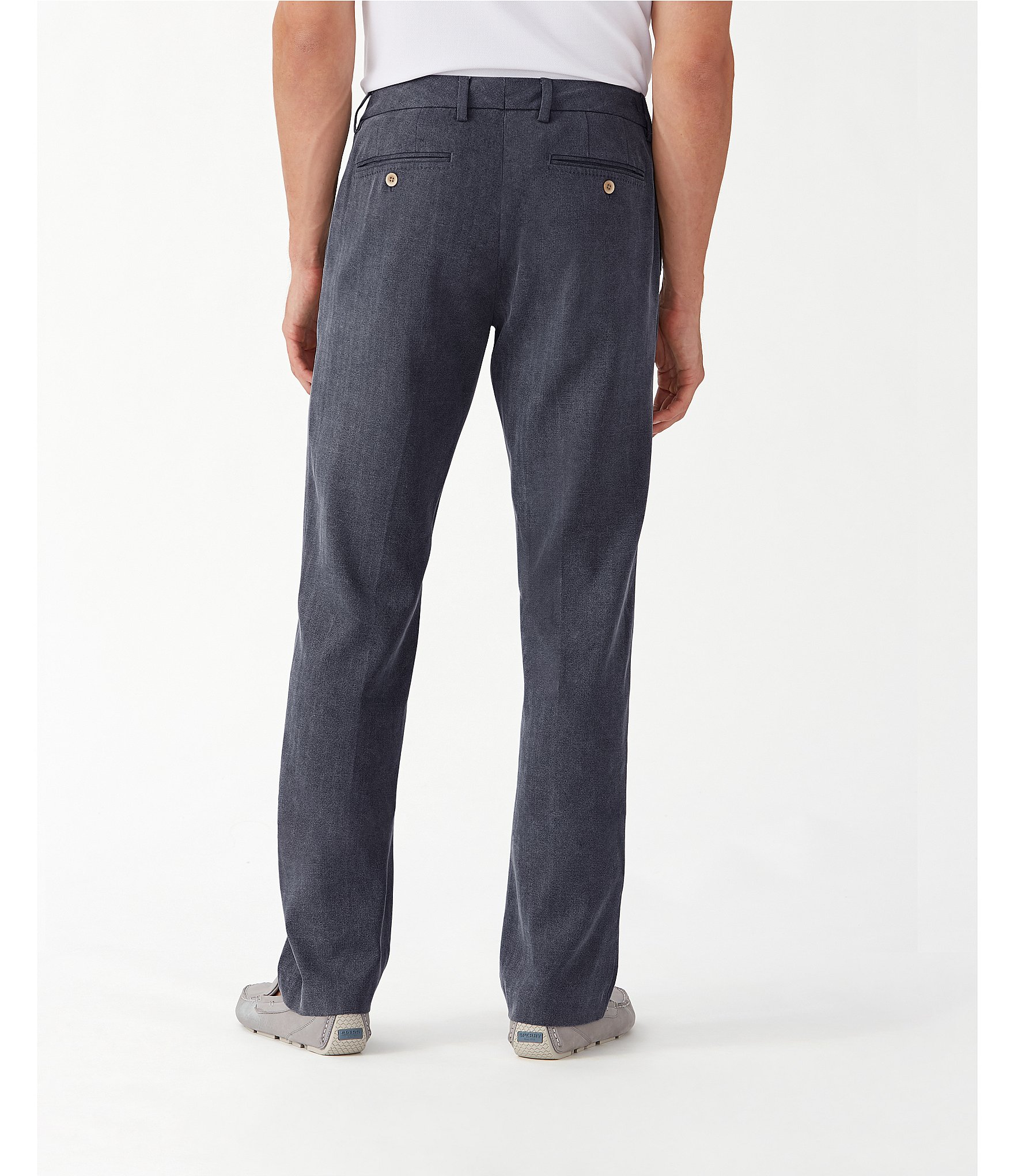 Tommy Bahama Havana Herringbone Flat-Front Pants