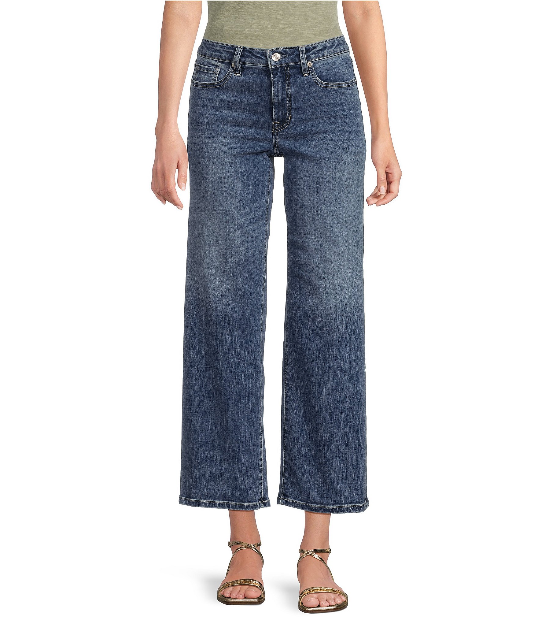 Tommy Bahama Indigo High Rise Wide Leg Cropped Jean
