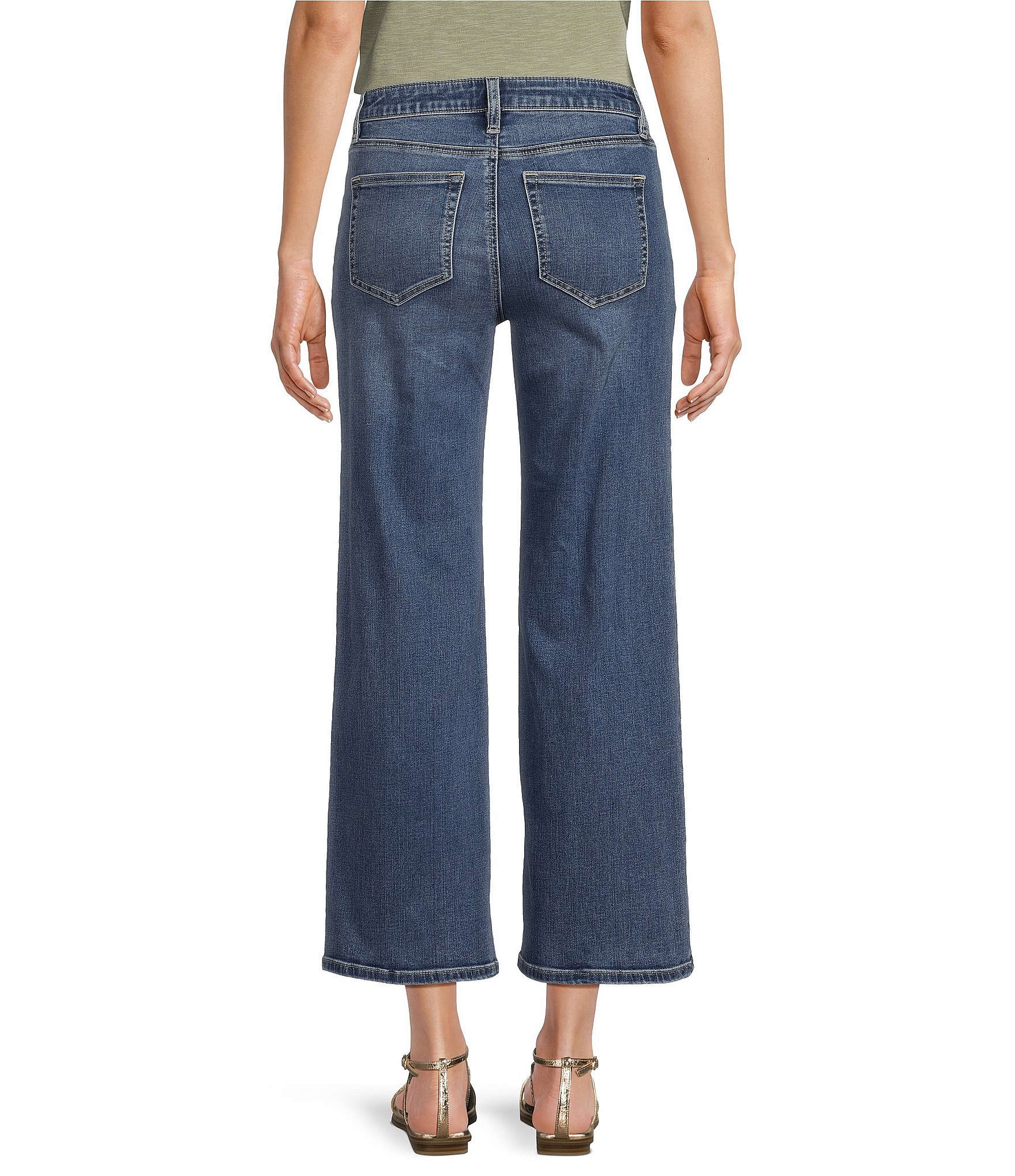 Tommy Bahama Indigo High Rise Wide Leg Cropped Jean