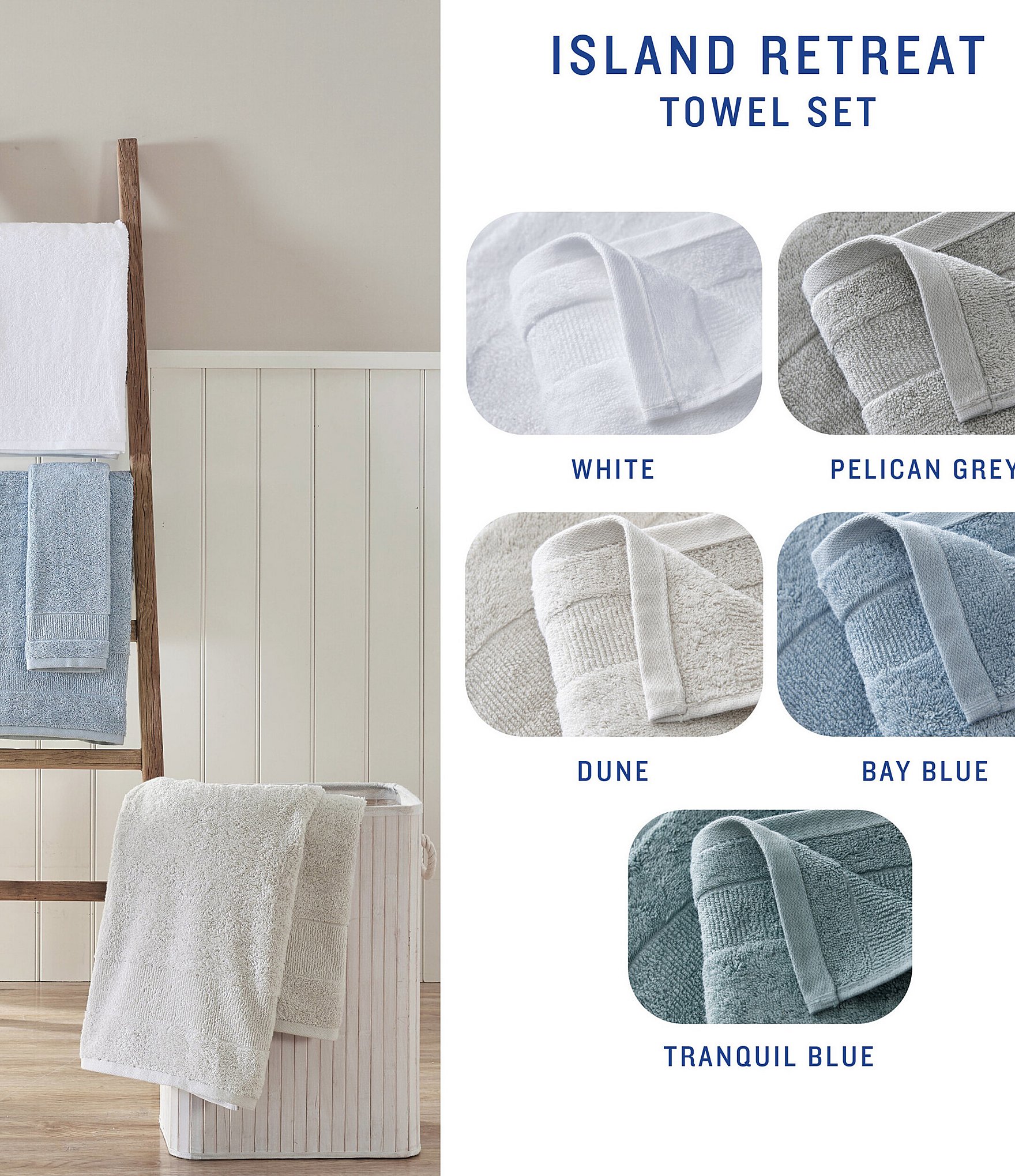 Tommy Bahama Island Retreat Anti-Bacterial Bath Towel Set