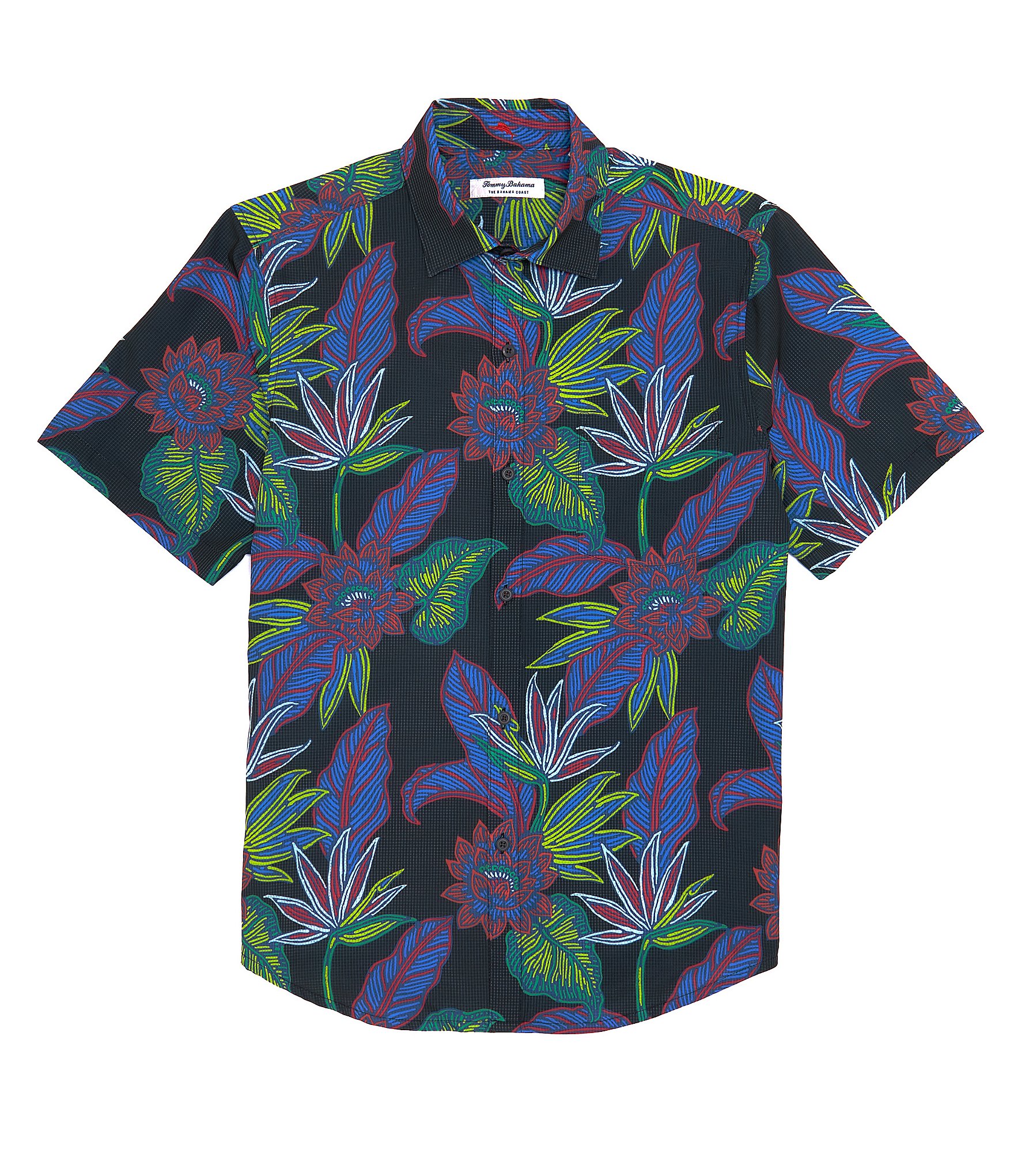 Tommy Bahama IslandZone Bahama Coast Neon Gardens Short Sleeve Woven ...