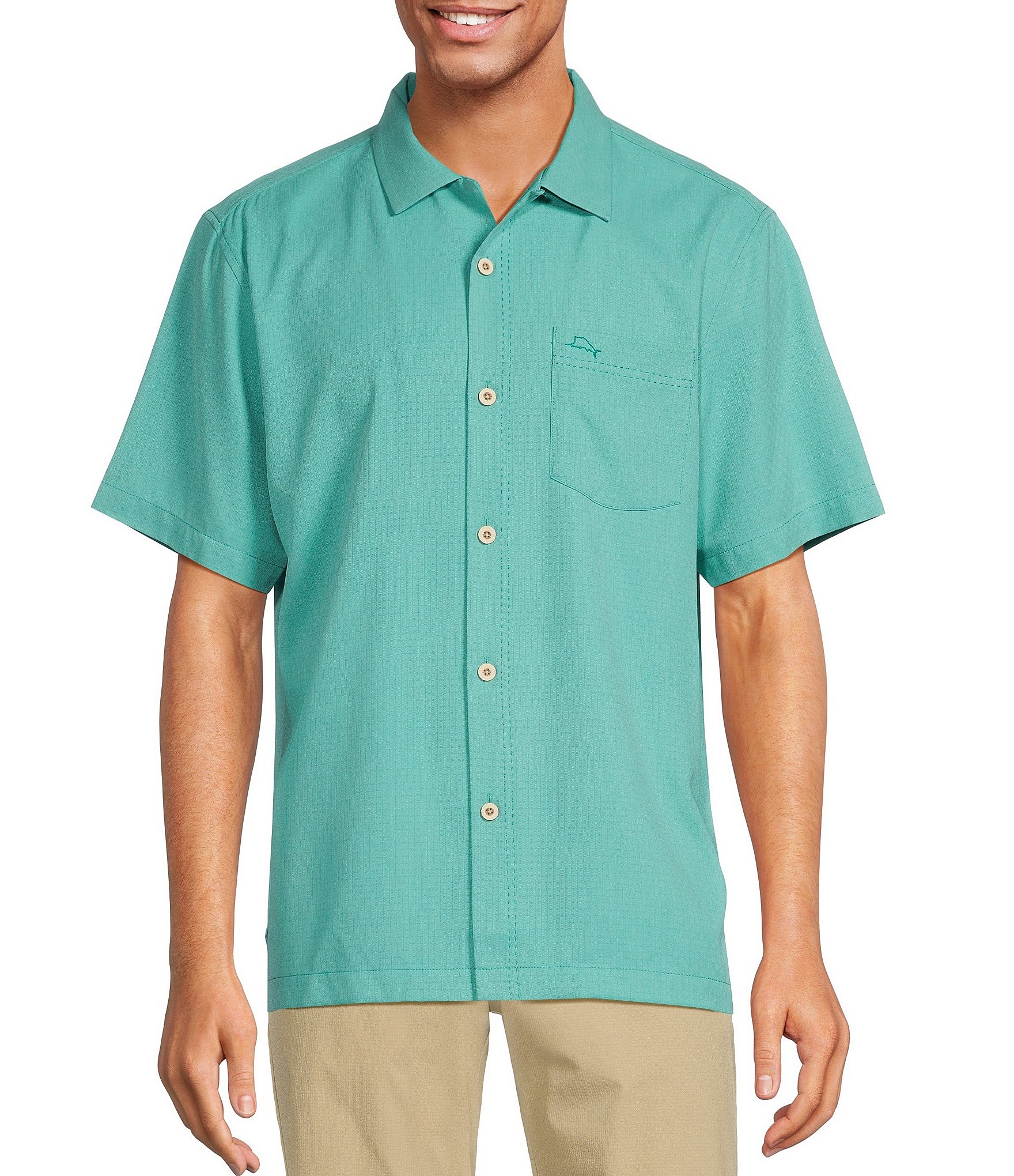 Tommy Bahama IslandZone Coastal Breeze Check Short Sleeve Woven Shirt ...