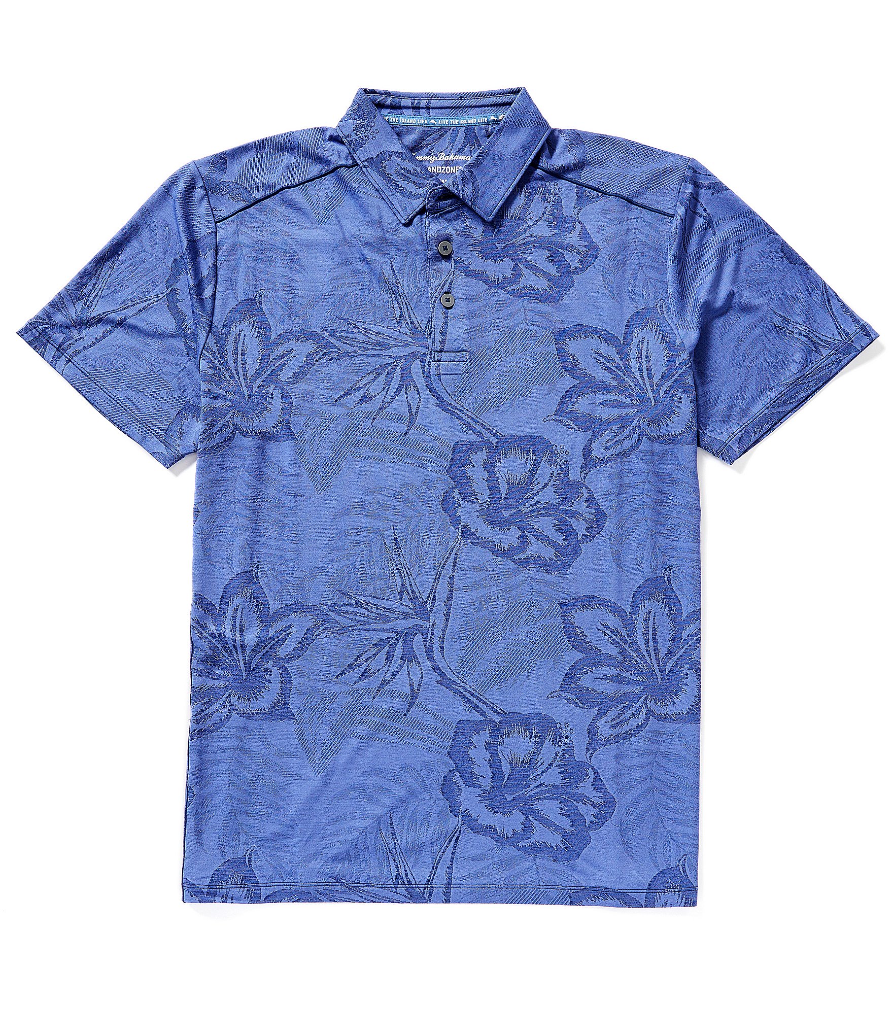 Tommy Bahama Royal Los Angeles Rams Palm Coast Delray Frond Allover  Islandzone Polo