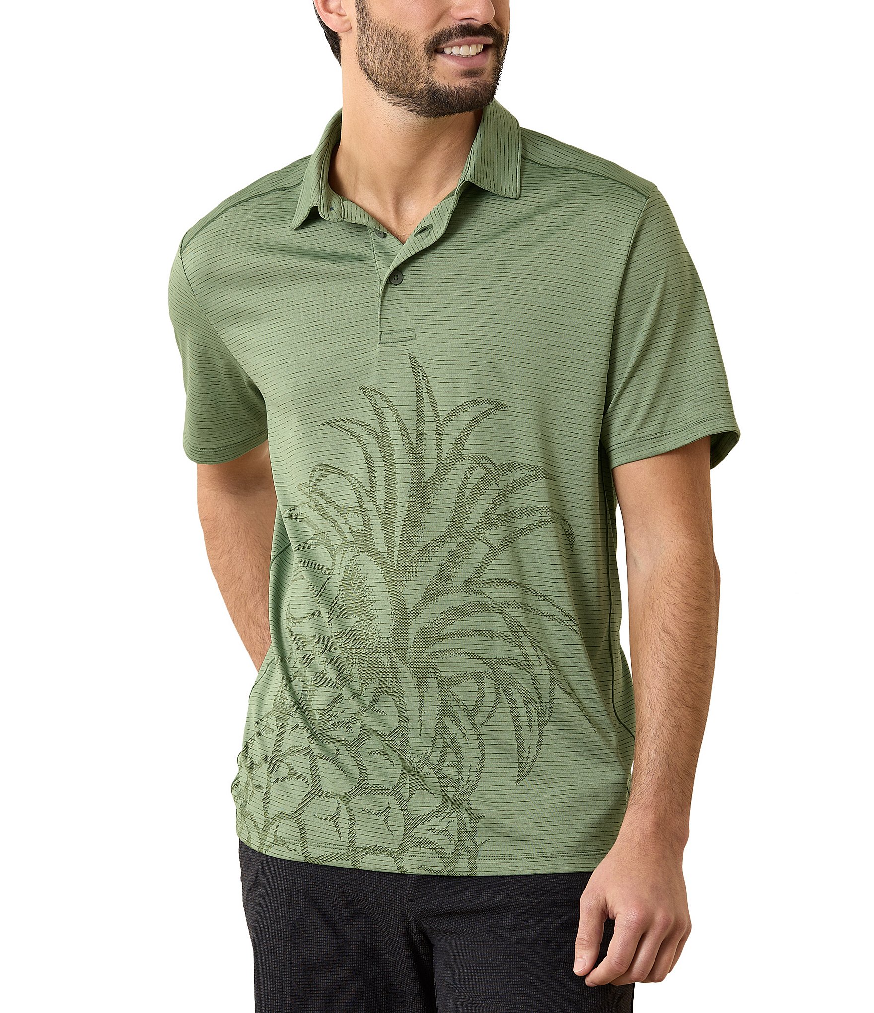 Men's Philadelphia Eagles Tommy Bahama Black Parque Polo